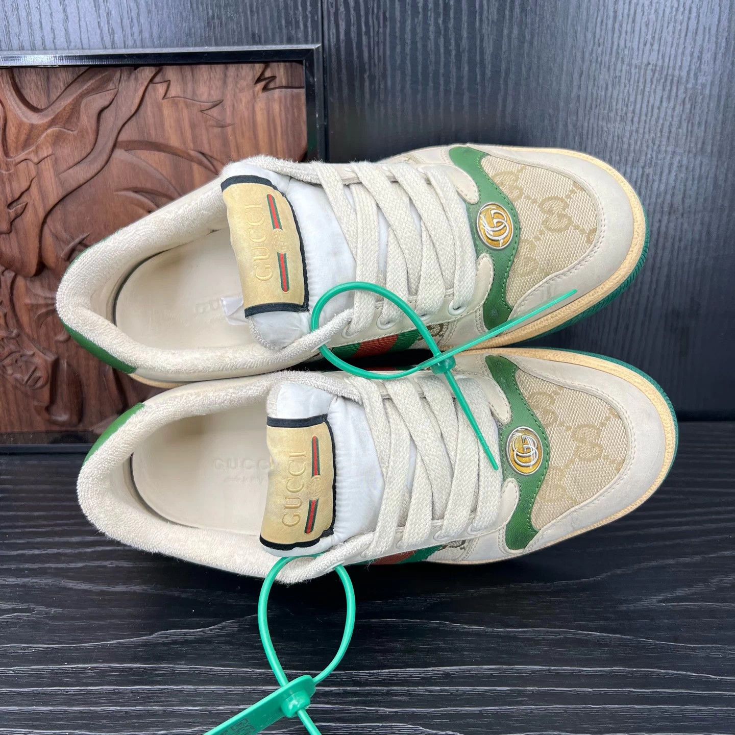 Gucci Gucci distressed sneakers women's gray green 35 Size US 5 / IT 35 - 5 Thumbnail