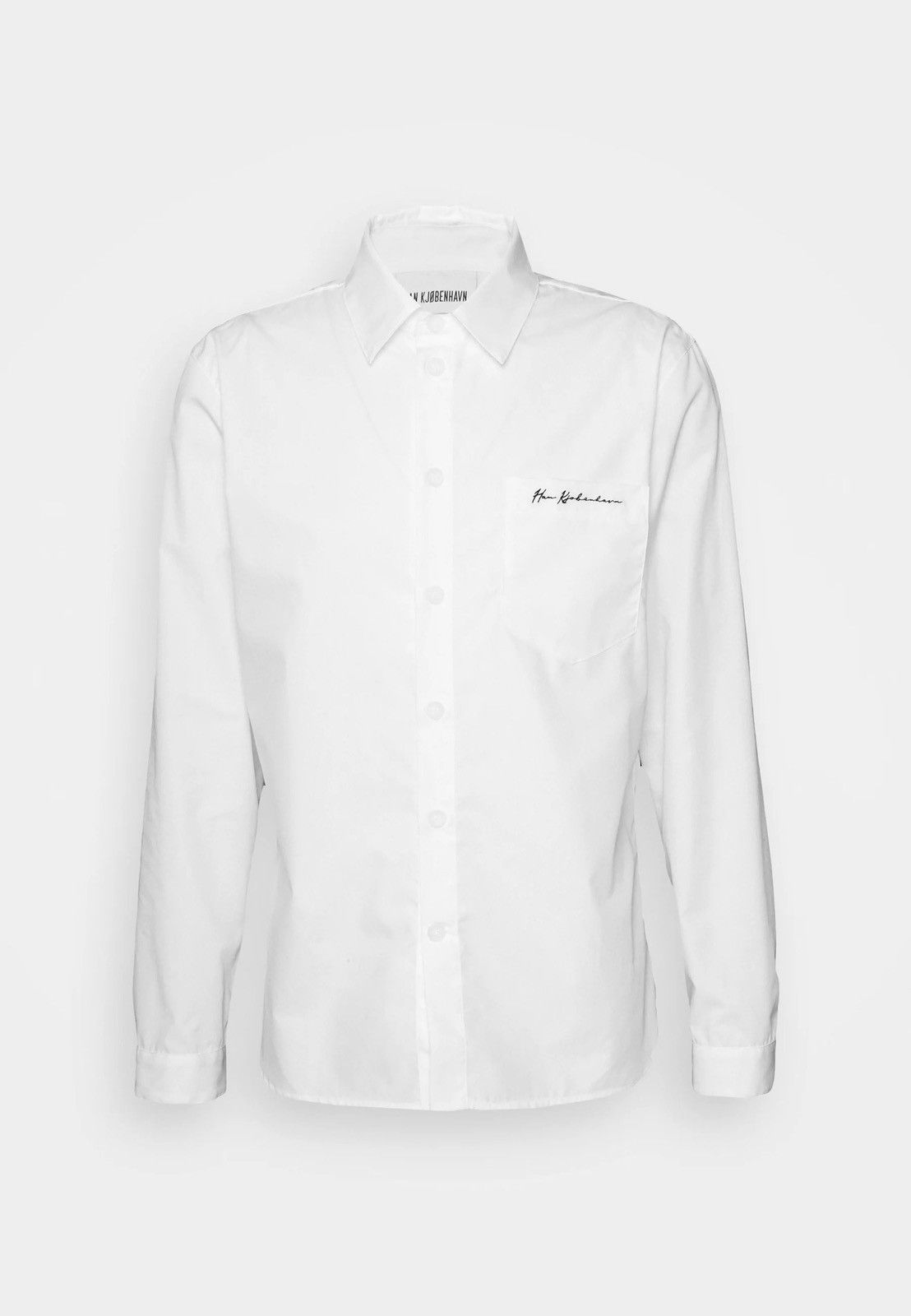 Han Kjobenhavn !DS! FW22 Han Kjobenhavn Poplin Script Logo White Shirt Size US S / EU 44-46 / 1 - 6 Thumbnail