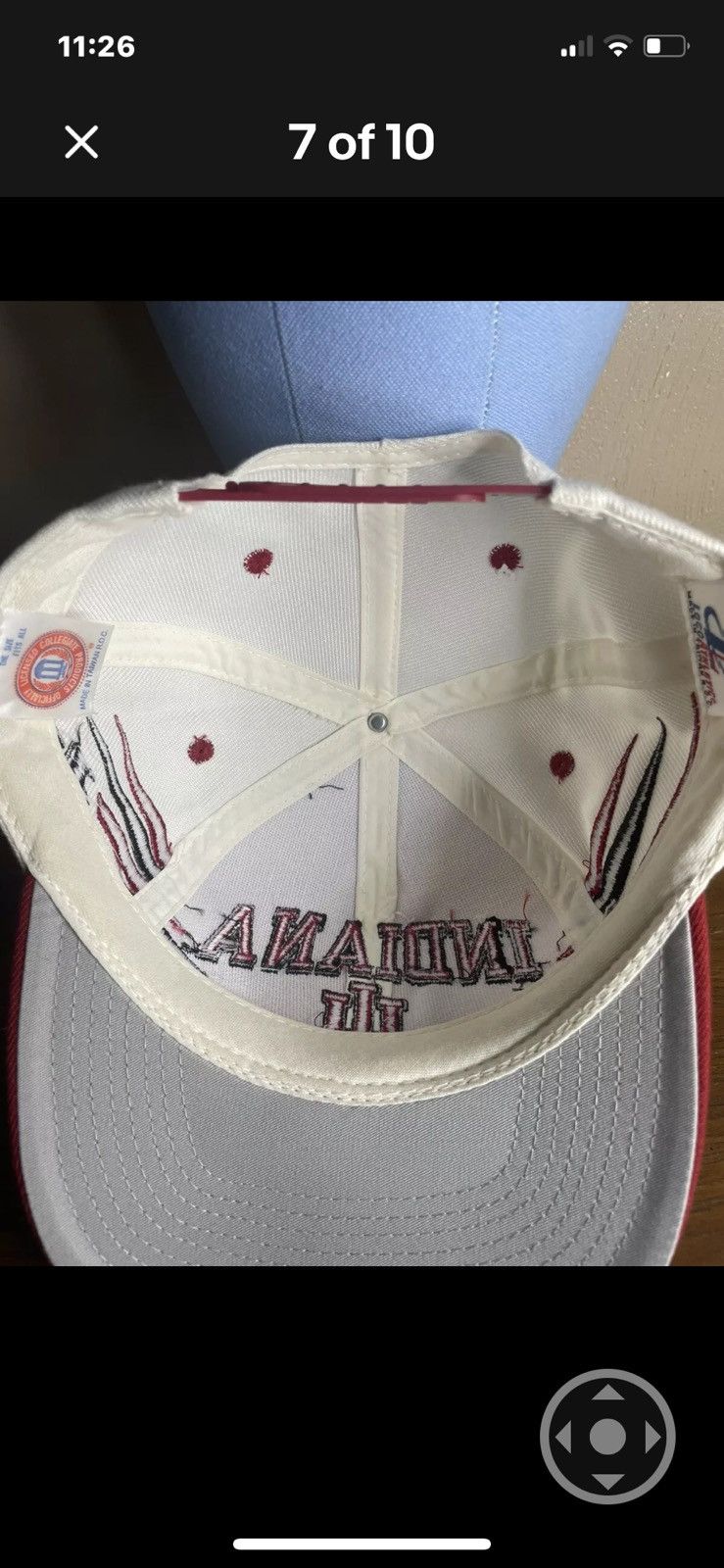 Logo Athletic Vintage 90’s Diamond Cut Hat Logo Athletic Indiana Hoosiers Size ONE SIZE - 6 Thumbnail