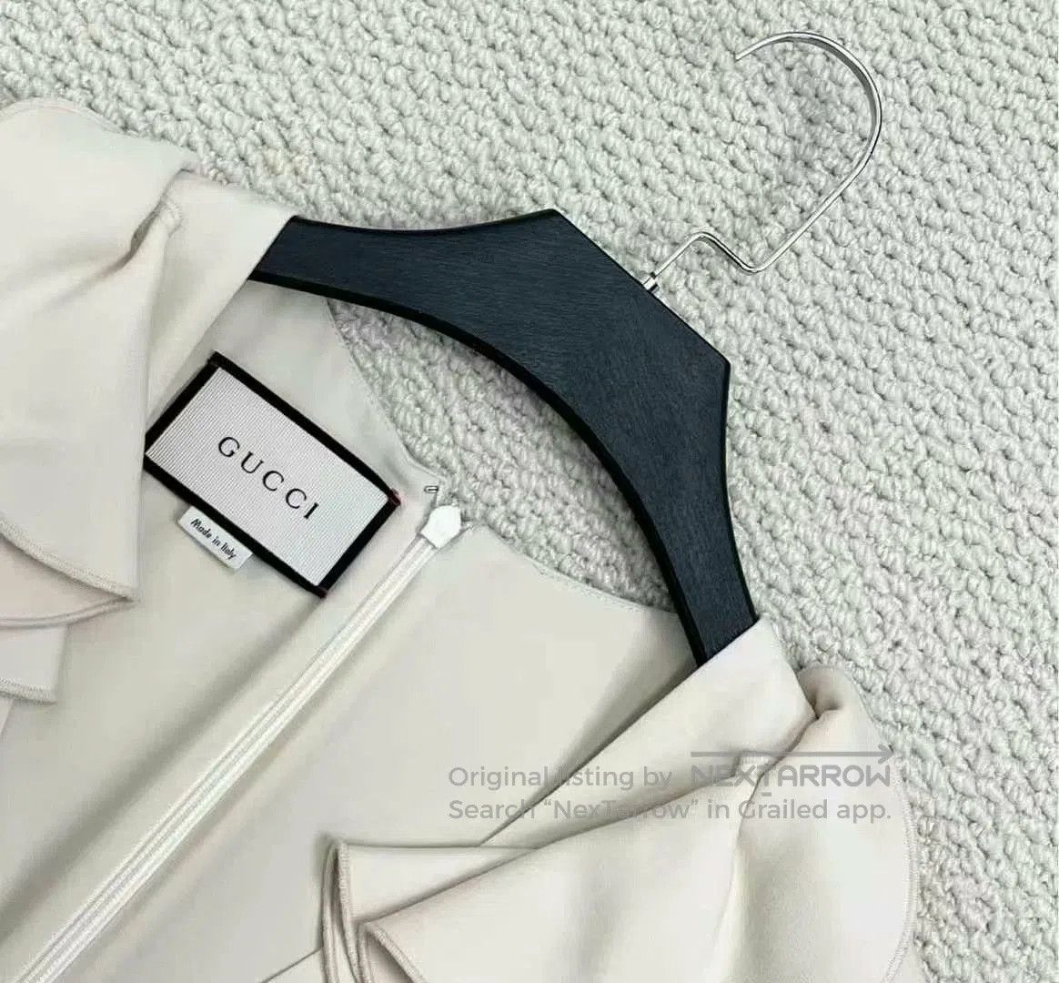 Gucci gucci silk blend dress with bow detail. Size L / US 10 / IT 46 - 3 Thumbnail