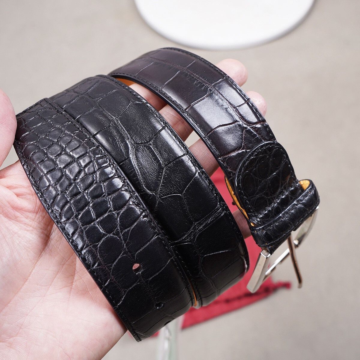 Testoni A.Testoni E Fish Skin Belt Size ONE SIZE - 1 Thumbnail