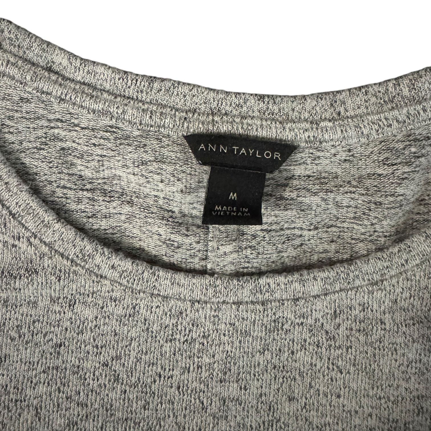 Ann Taylor Ann Taylor Women’s Gray and Black Mottled Sweater – Medium Size M / US 6-8 / IT 42-44 - 2 Thumbnail
