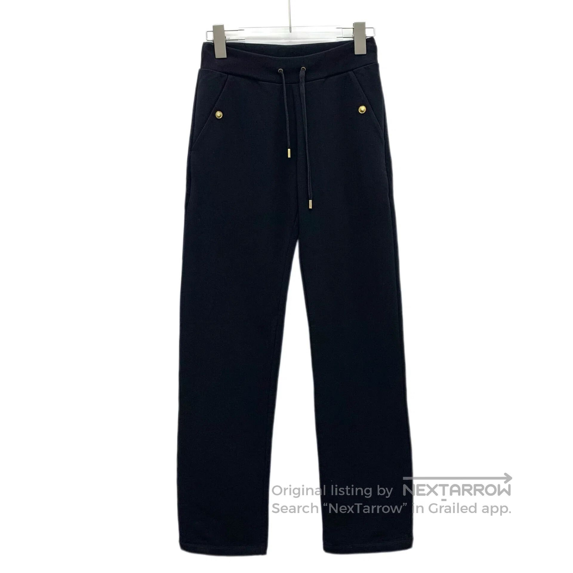 Versace Versace size XS Black cotton casual long pants with drawst Size US 27 - 1 Thumbnail