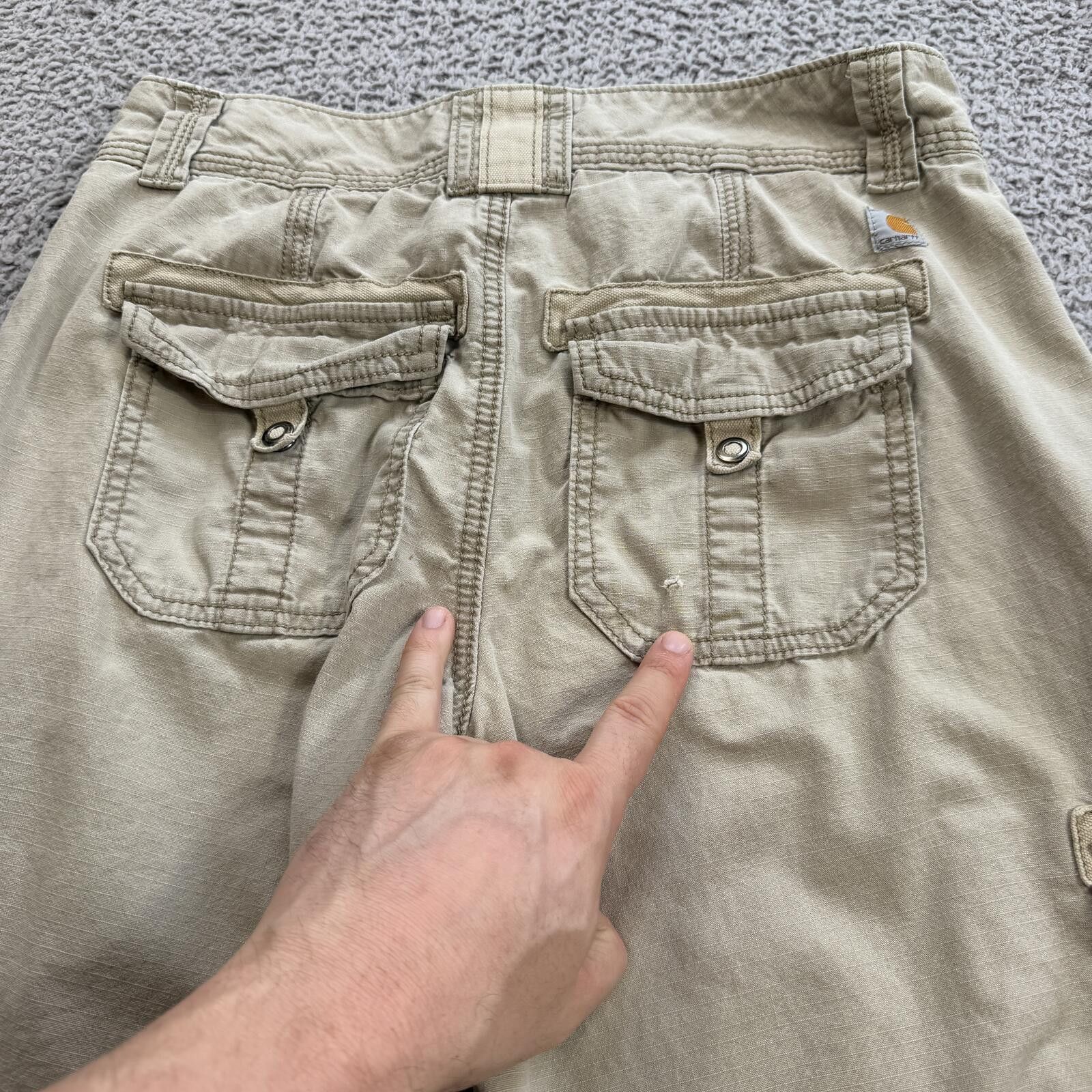 Carhartt Carhartt Relaxed Fit Cargo Pants Womens 4 Regular Tan Work Size 27" / US 4 / IT 40 - 8 Thumbnail