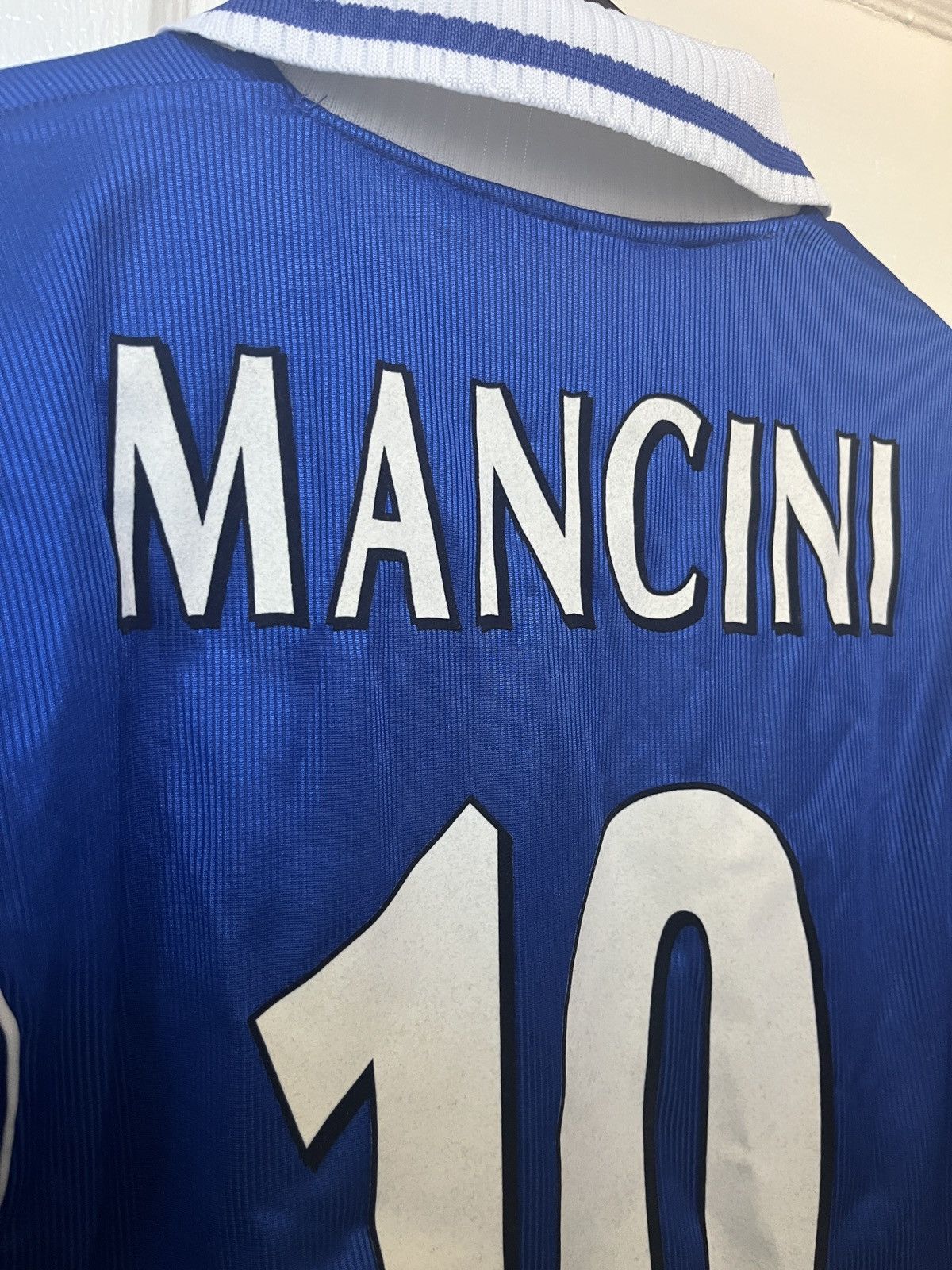 Le Coq Sportif × Vintage RARE Roberto Mancini - Leicester City Home Jersey 2000/2001 Size US M / EU 48-50 / 2 - 3 Thumbnail