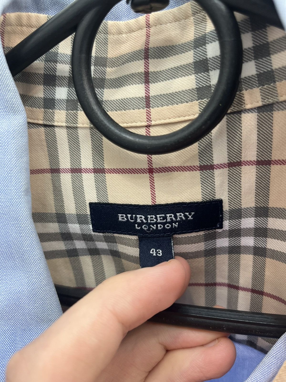 Burberry Burberry Nova Check Cotton Logo Shirt Size US XL / EU 56 / 4 - 6 Thumbnail