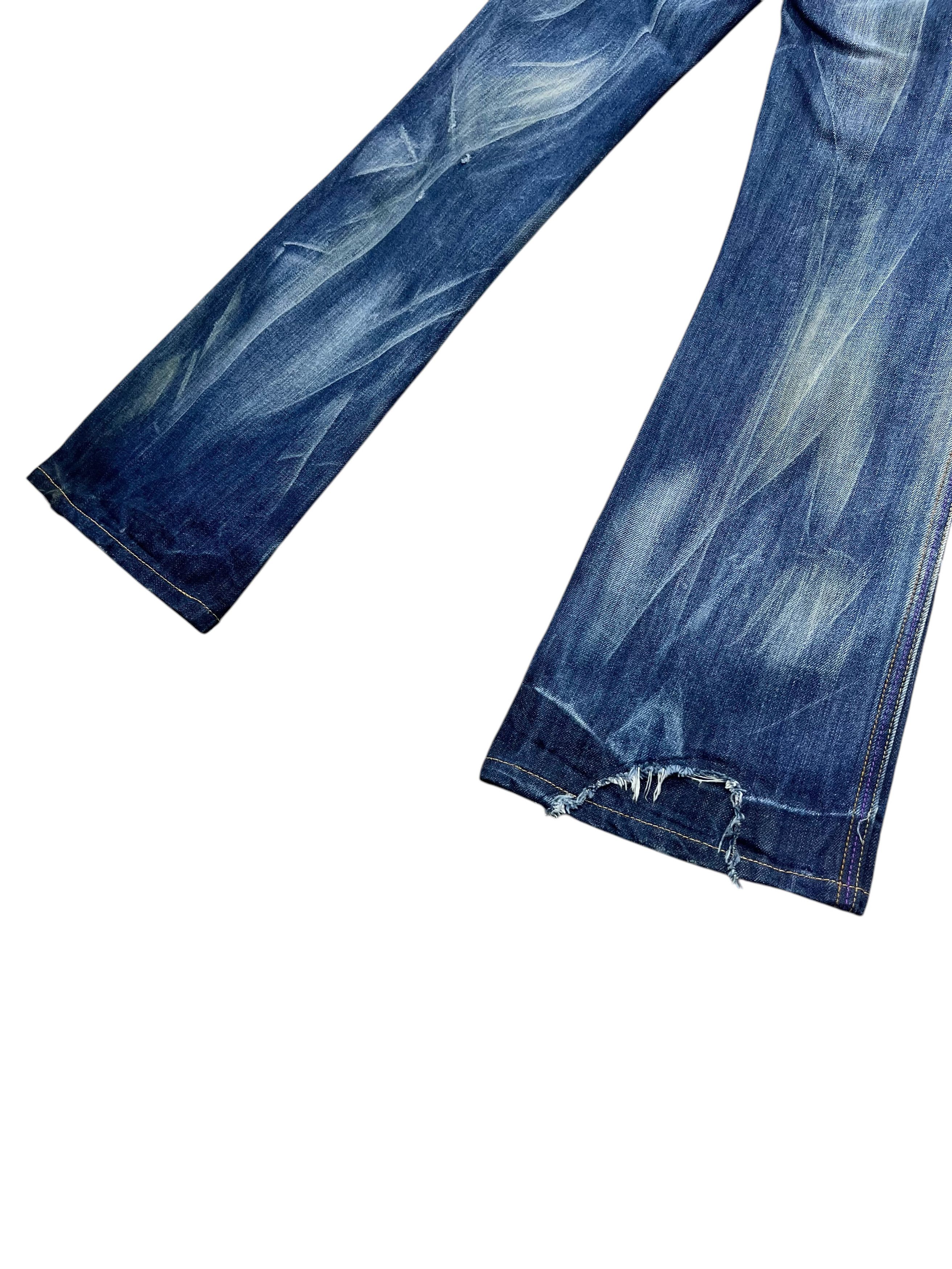 Midnight Studios Midas Machiavel Japan Distressed Flare Denim Y2K Rare Size US 29 - 8 Thumbnail