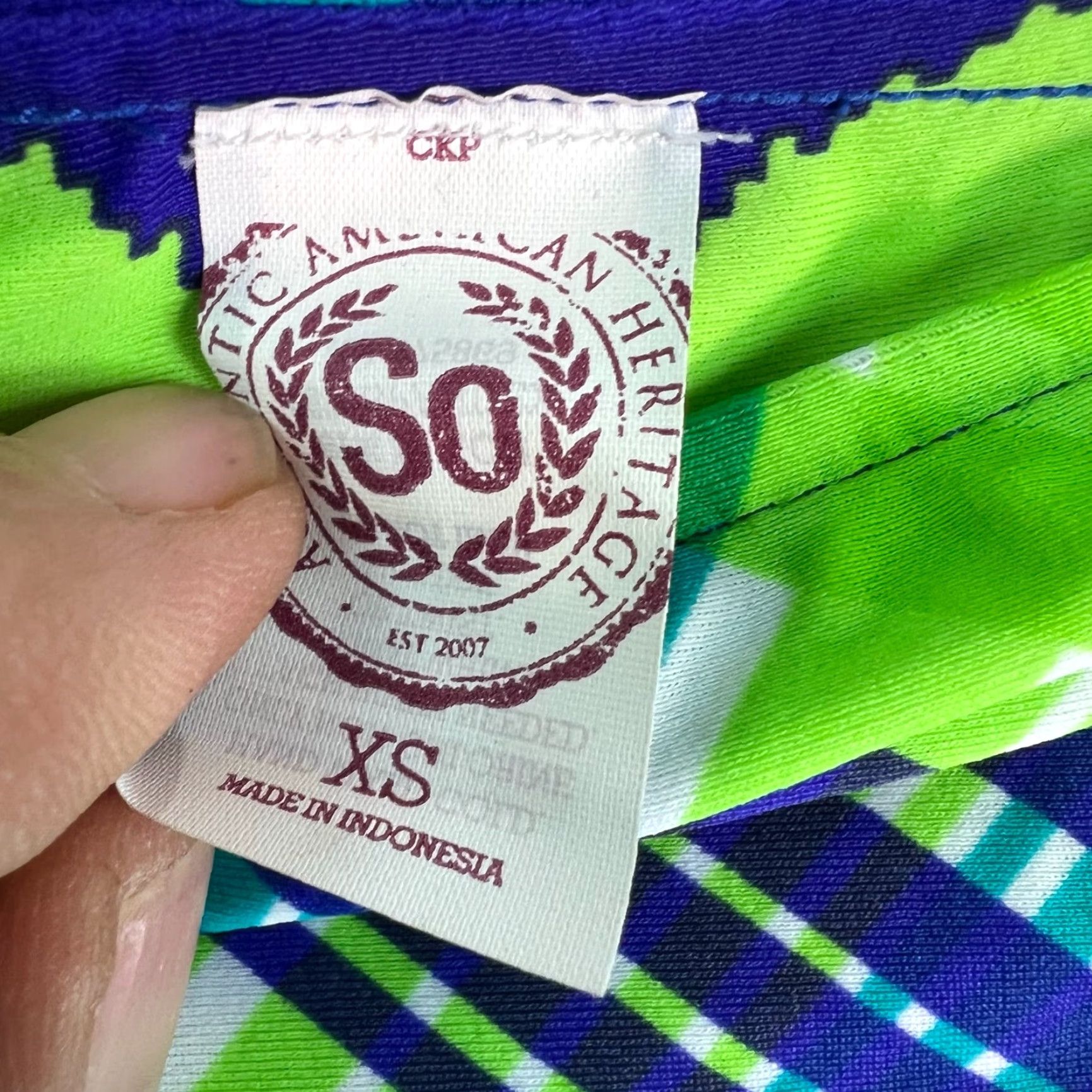 Vintage SO Womens Hipster Bikini Bottom Green XS Striped 81% Nylon 19% Spandex Adults Women Beach Swimwear Bottom Womens XS Green Hippie? Wait. Size 26" / US 2 / IT 38 - 5 Thumbnail