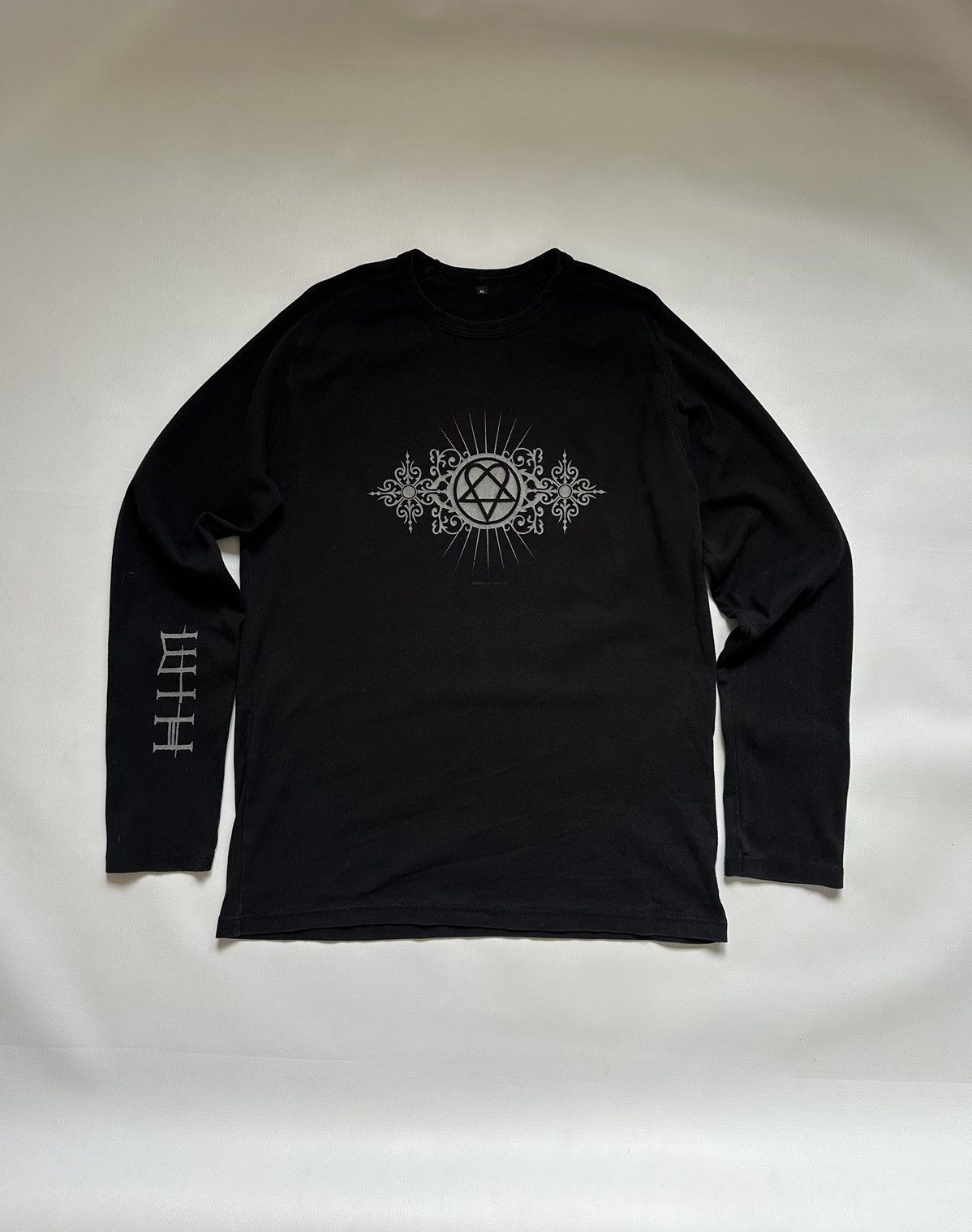 VINTAGE 0O's HIM BAND HEARTAGRAM LONG SLEEVE T-SHIRT TEE XL