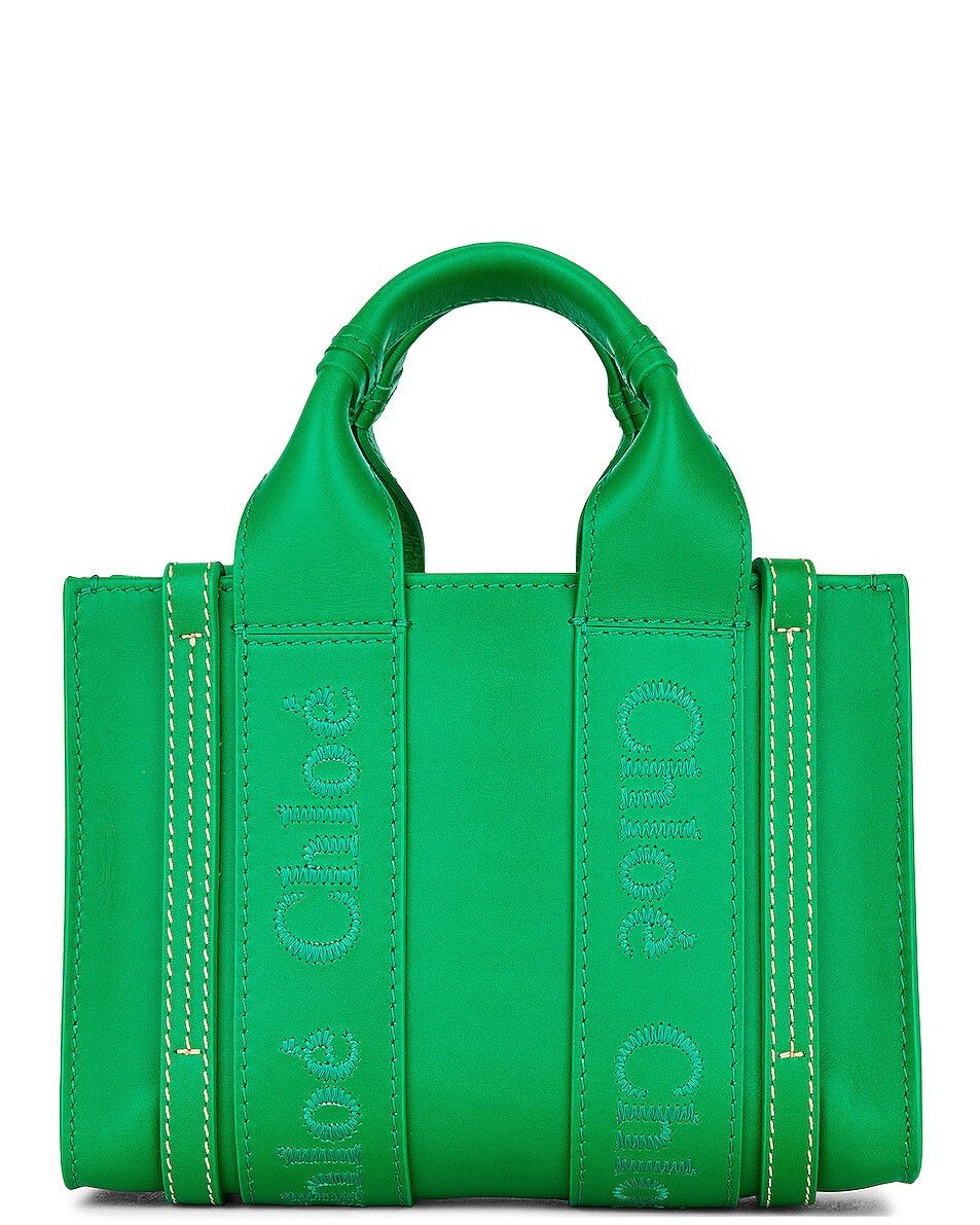 Chloe o1loc1c1024 Mini Woody Tote in Green Size ONE SIZE - 3 Thumbnail