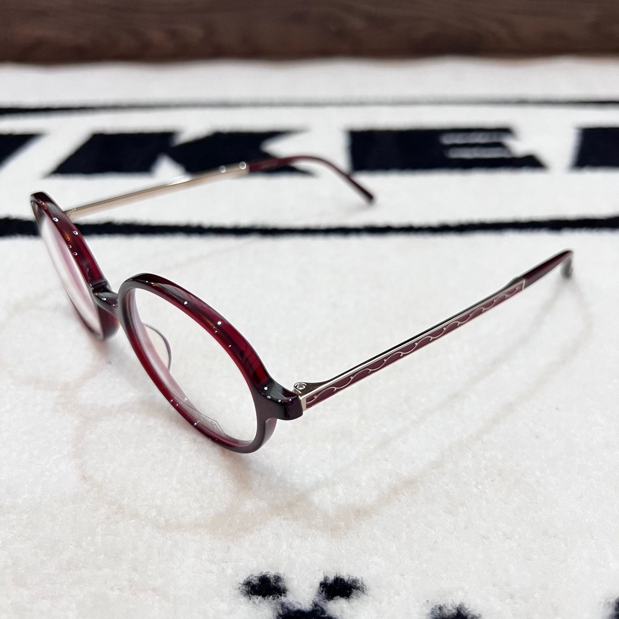 Matsuda Matsuda M2033 Round Eyeglasses in Burgundy / Dirty Red Size ONE SIZE - 3 Thumbnail