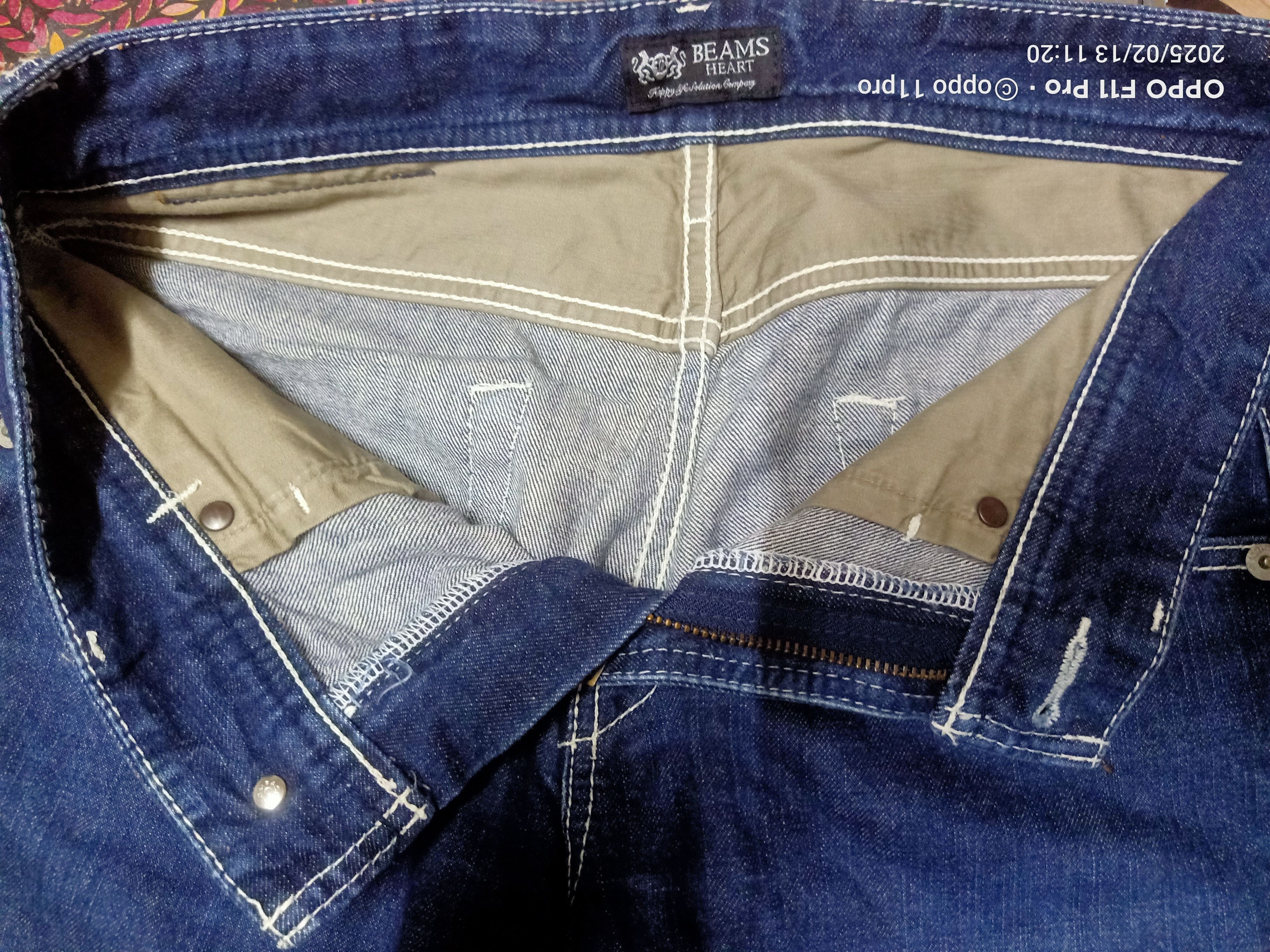Beams Plus × Japanese Brand Beam Heart Denim Non Selvedge Straight Cut Size US 31 - 7 Thumbnail
