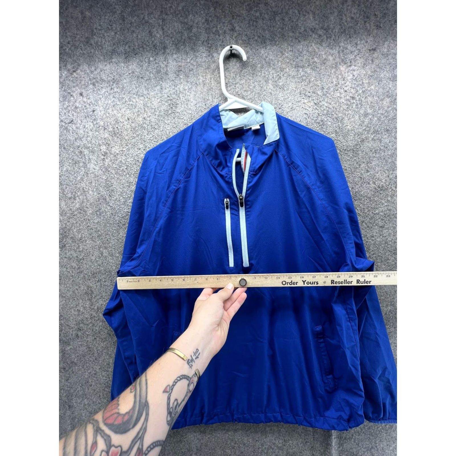 Puma PUMA Jacket Mens Large Blue 1/4 Zip Windbreaker Pullover Lightweight Athletic Shirt Size US L / EU 52-54 / 3 - 5 Thumbnail