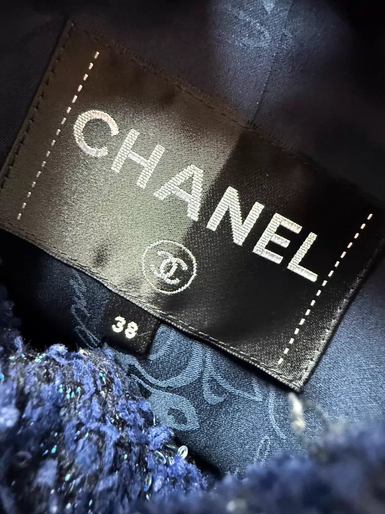 Chanel Chanel Dark blue sequin pearl rolled edge starry sky jacke Size XS / US 0-2 / IT 36-38 - 5 Thumbnail