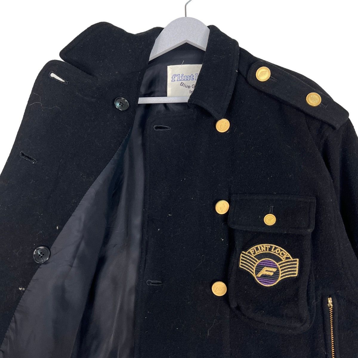 Japanese Brand 🔥 VINTAGE FLINT LOOK BLUE GRASS WOOL MILITARY JACKET Size US S / EU 44-46 / 1 - 11 Thumbnail