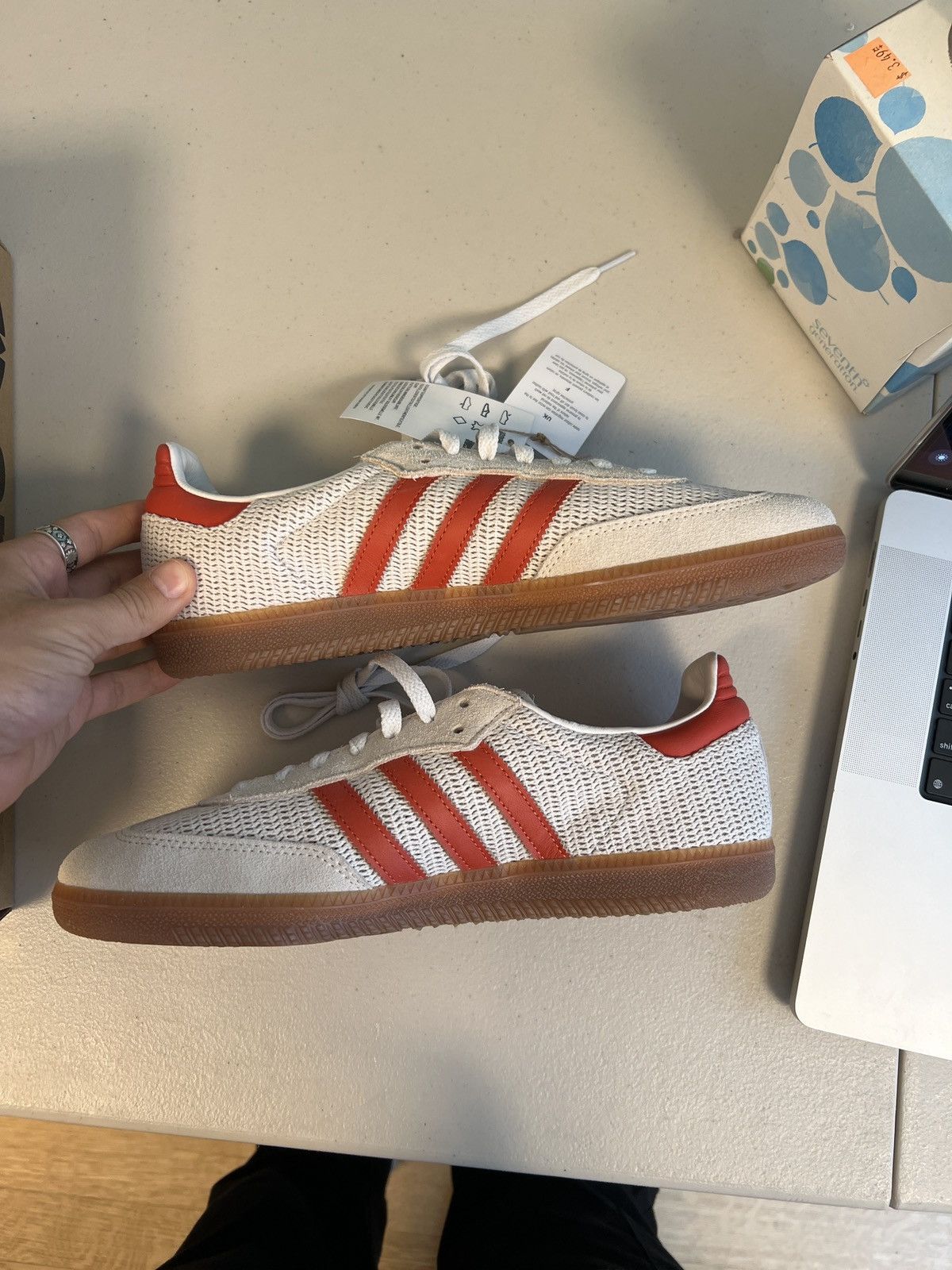 Adidas Adidas Samba Red and White Gum sole Size US 9.5 / EU 42-43 - 2 Thumbnail