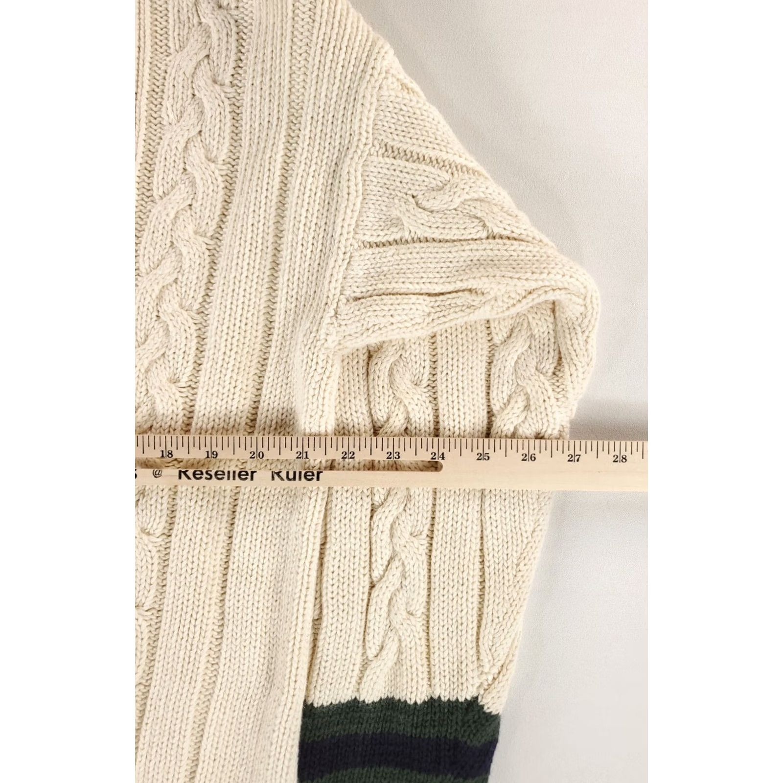 Gap VINTAGE Gap Sweater 90s Cable-Knit Crew Neck Ramie Cotton White Mens M Crew Neck Pullover Knit Size US M / EU 48-50 / 2 - 6 Thumbnail
