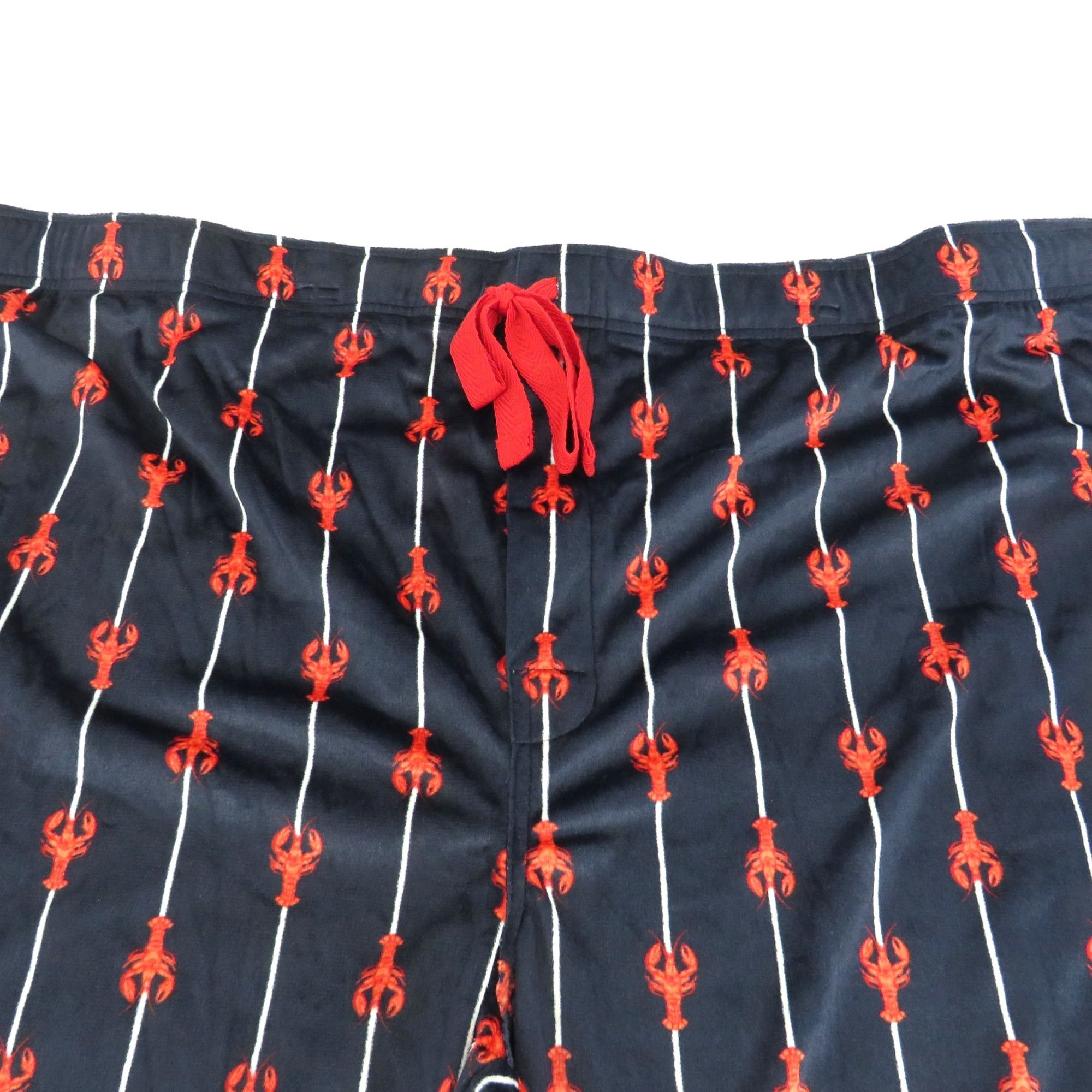 Izod Izod Mens Lobster Print Sleep Shorts LT Soft Touch Natural S Size US 37 - 3 Thumbnail
