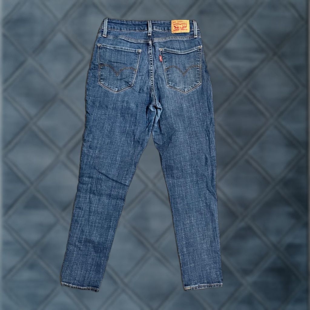 Levi's VINTAGE Levi's 721 High-Rise Skinny Women's Jeans 29x26 Blue Medium Wash Regular 29 Inseam 26 in Women Jeans Stretch Button Zipper Pacific Size 29" - 1 Thumbnail