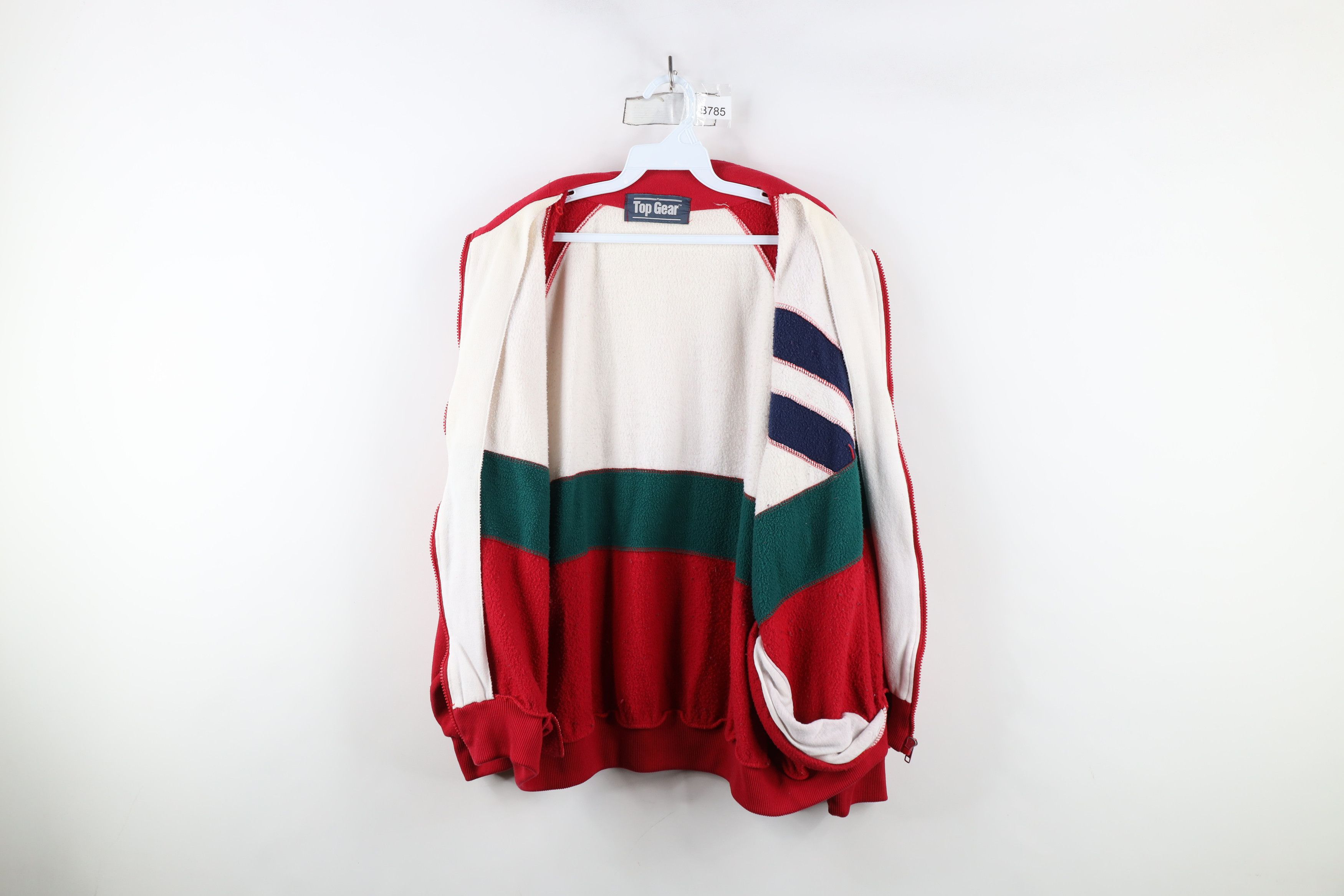 Vintage Vintage 90s Streetwear Block Full Zip Sweatshirt Jacket Size US XL / EU 56 / 4 - 10 Thumbnail