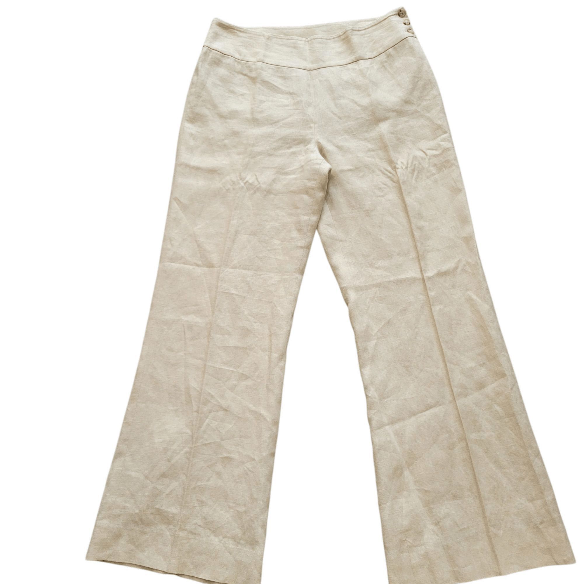 Ralph Lauren Wide-Leg Linen Pants Full Lining Size 6 Size 28" / US 6 / IT 42 - 1 Thumbnail