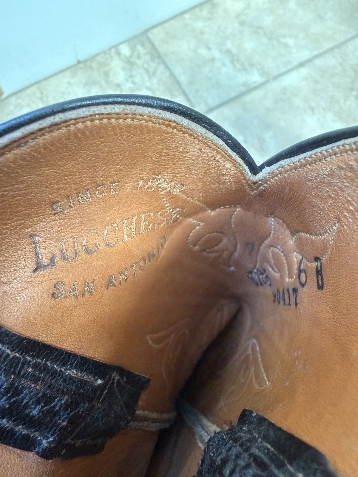 Lucchese Vintage Lucchese San Antonio Burgundy Black Cowboy Boots 6B Size US 6 / IT 36 - 3 Thumbnail