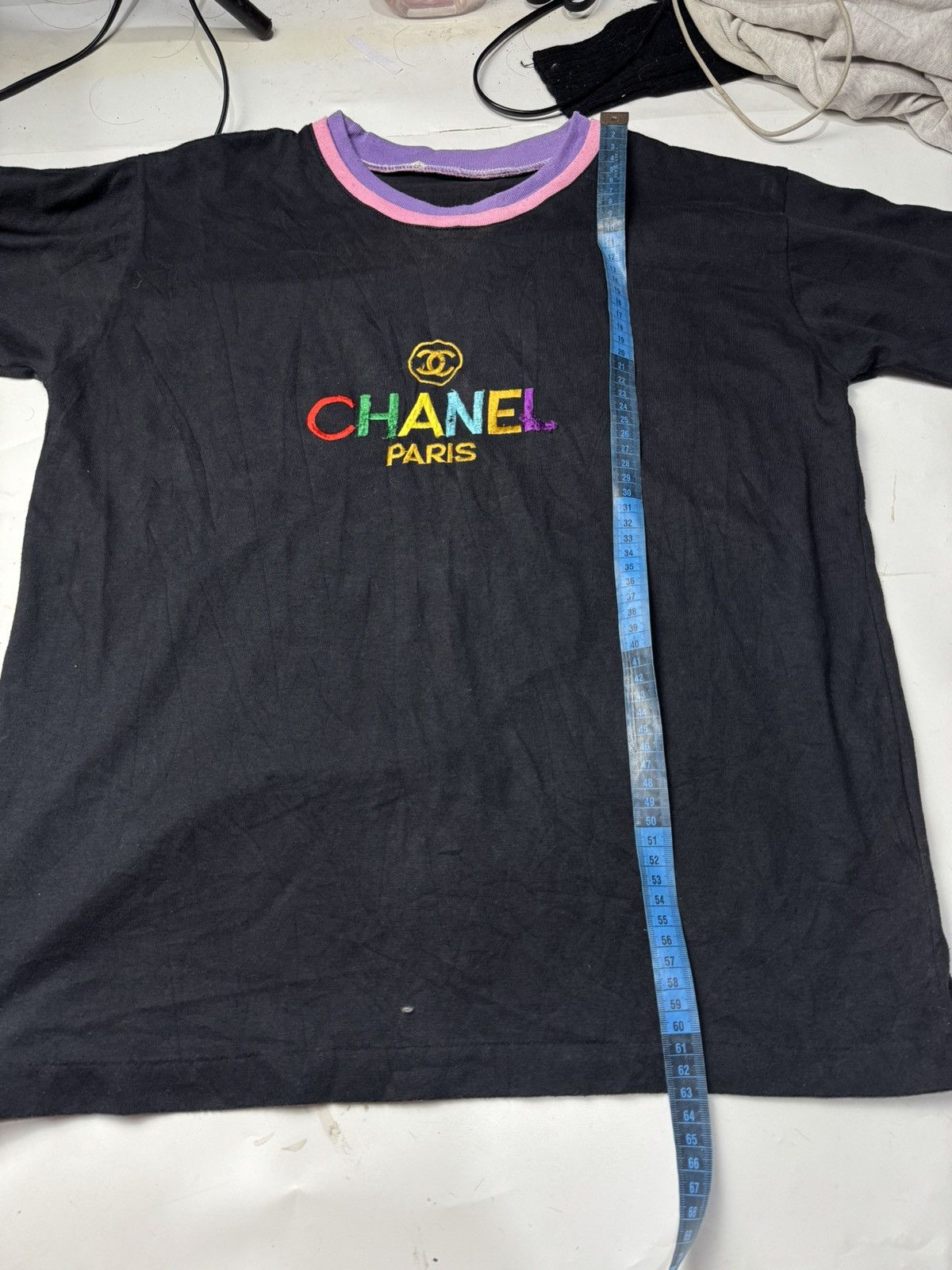 Vintage Vintage Embroidered Both Chanel Tees Size US M / EU 48-50 / 2 - 9 Thumbnail