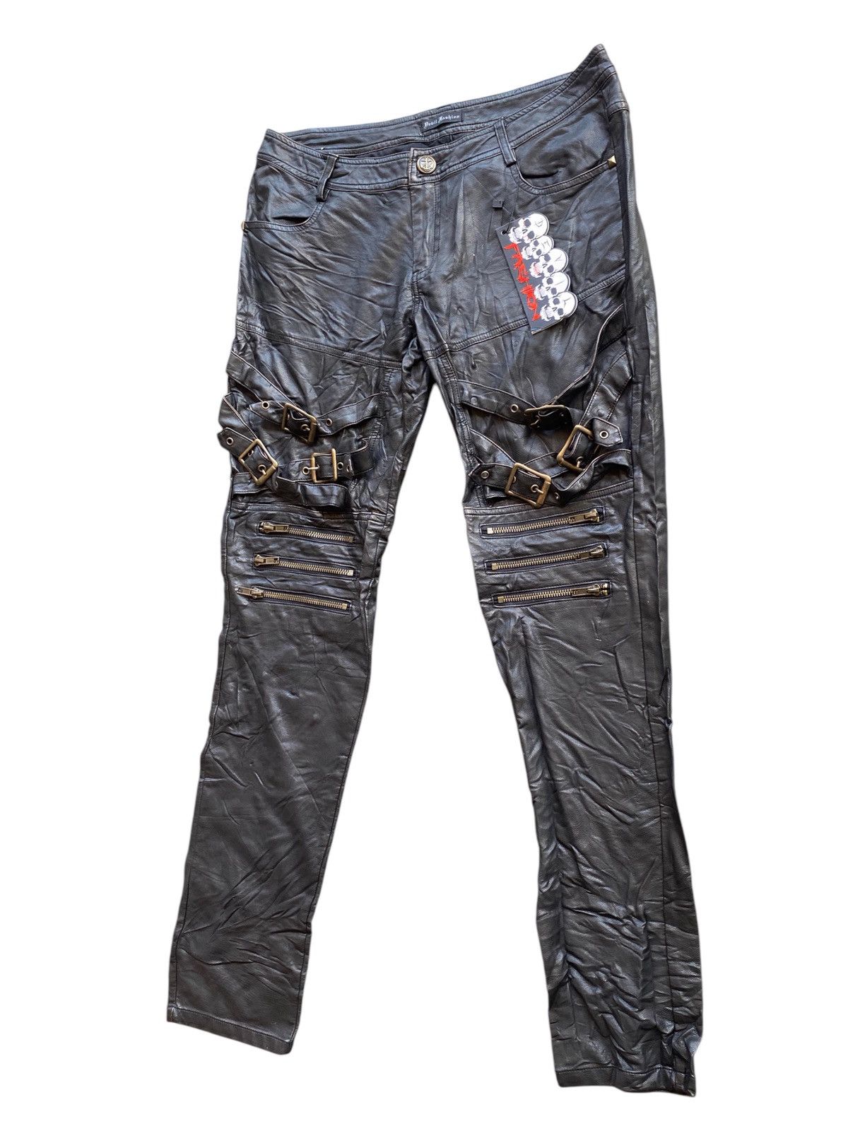 💥DEVIL FASHION BONDAGE PU LEATHER BIKER PANT