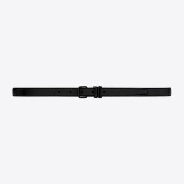 Saint Laurent Paris o1bcso1str1224 Size: 95 /Stacked Loop Belt in Black Size ONE SIZE - 1 Preview