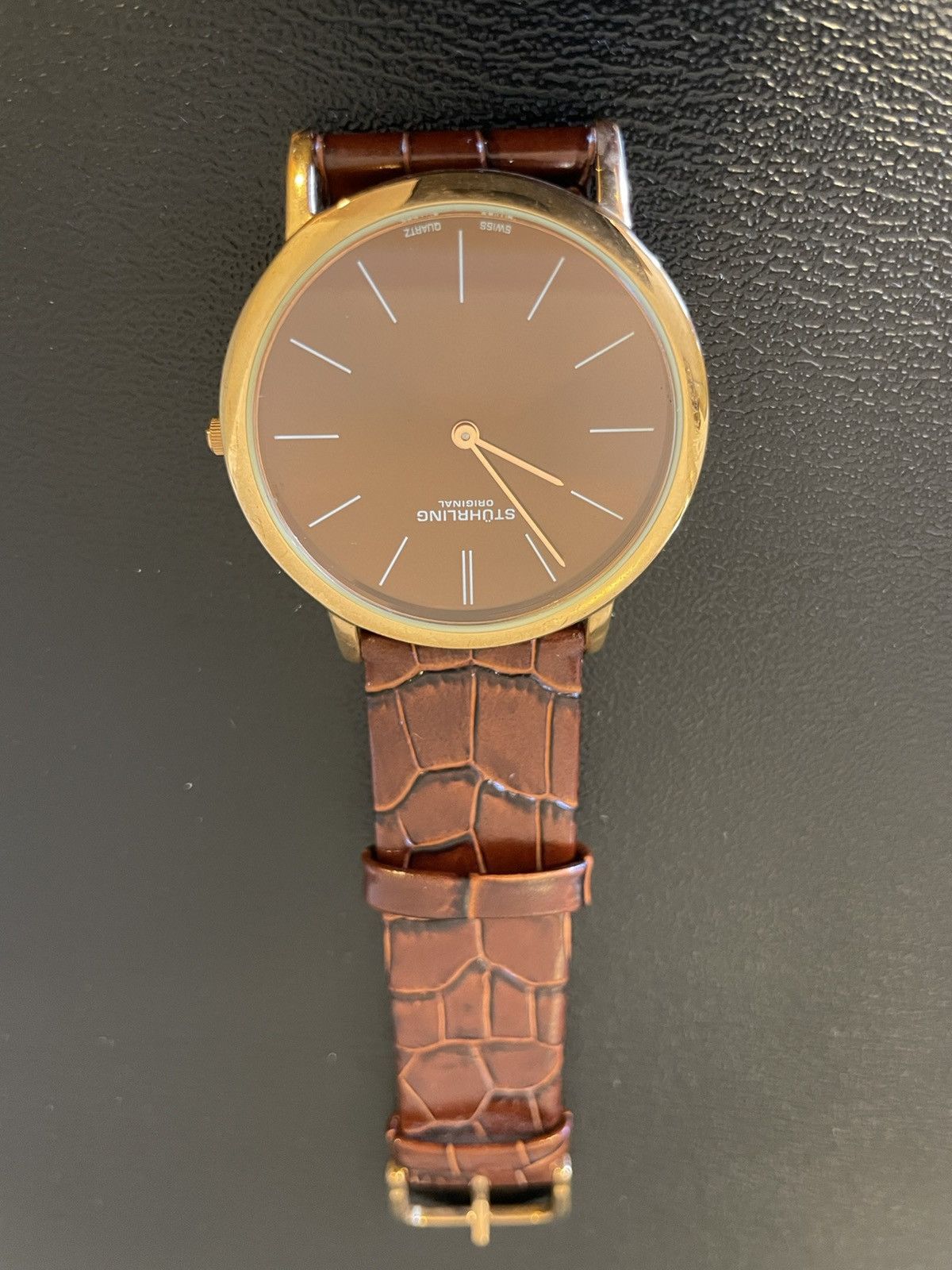 Sturhling Stuhrling Original Men’s Leather Band Watch Size ONE SIZE - 2 Thumbnail