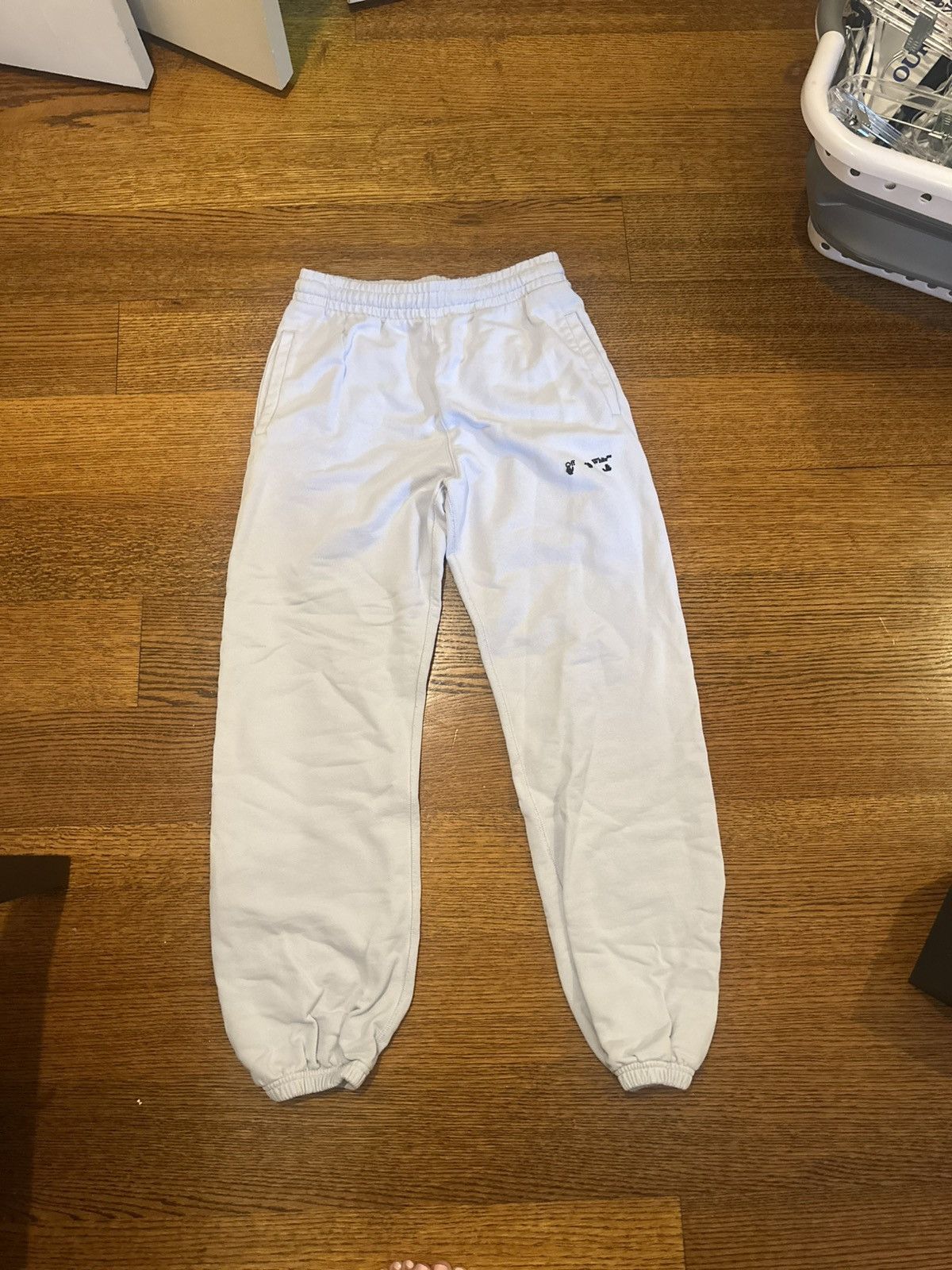 Off-White Off-White Mens L Signature Pony Fleece Jogger Sweatpants Size US 27 - 2 Thumbnail
