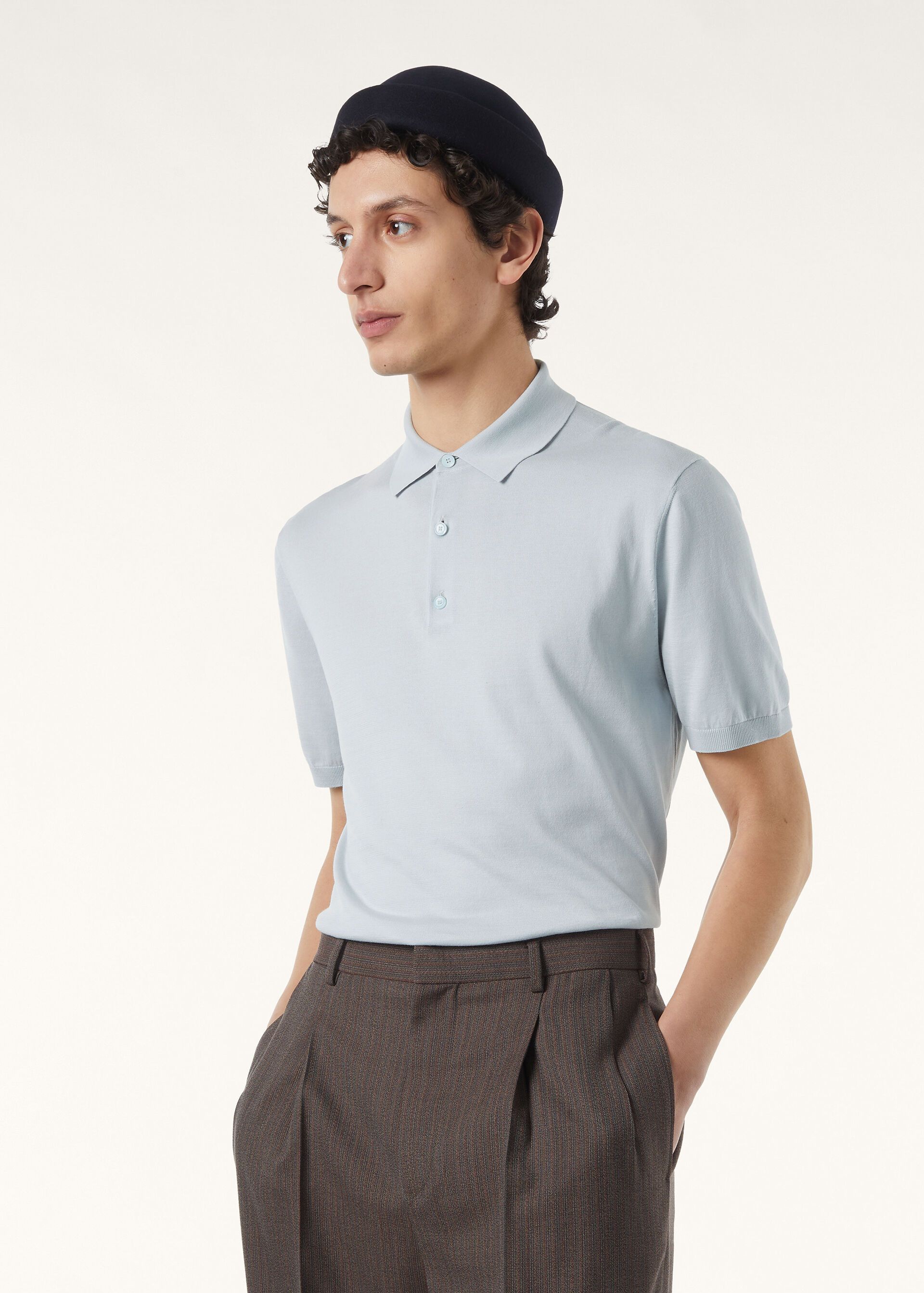 Loro Piana os11x0226 FAO9908 Polo Shirt in Niagara Water Size US M / EU 48-50 / 2 - 4 Thumbnail
