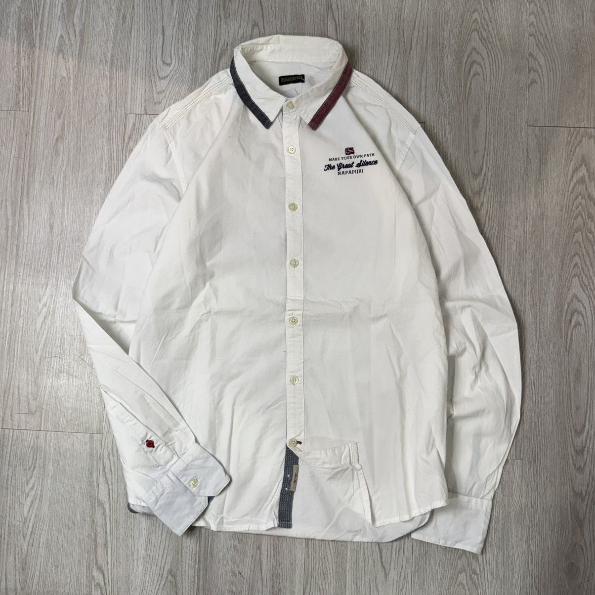 Napapijri NAPAPIJRI gamar white button shirt Size US L / EU 52-54 / 3 - 1 Thumbnail