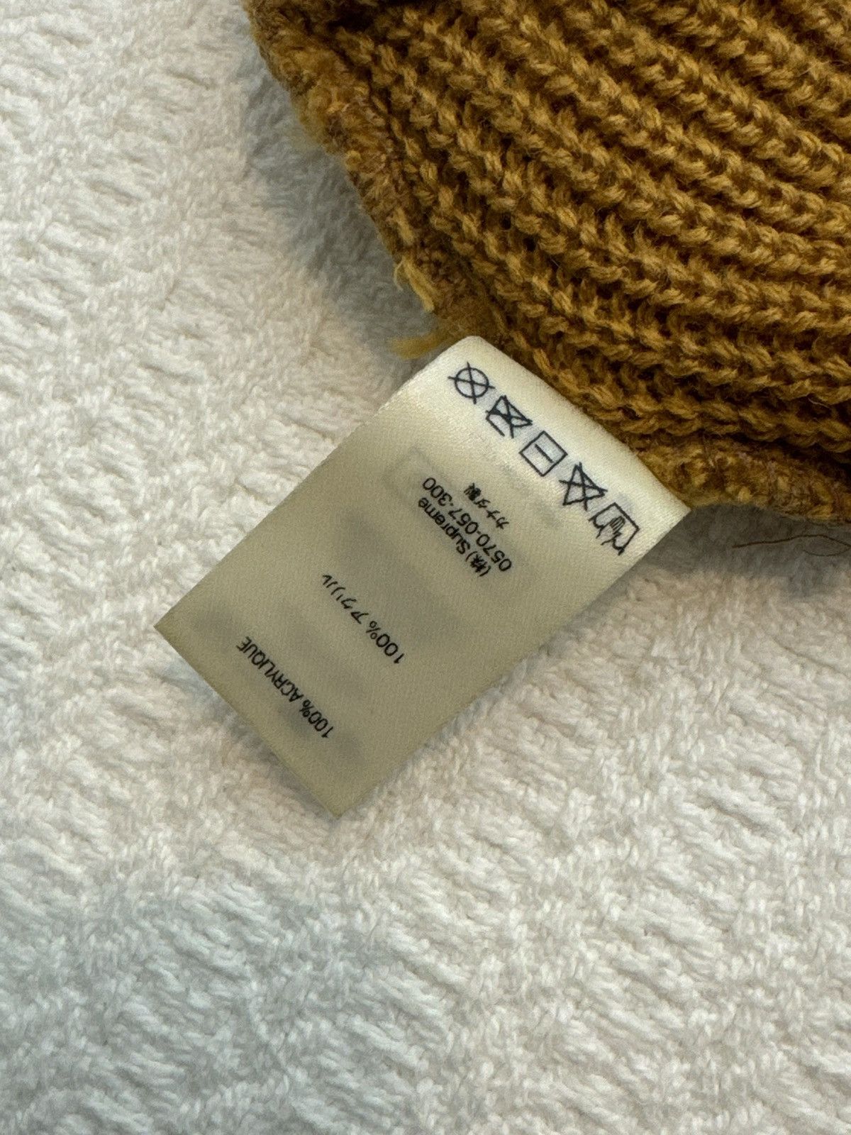 Supreme Supreme FW18 Oval Patch Beanie Brown/Tan Size ONE SIZE - 4 Thumbnail