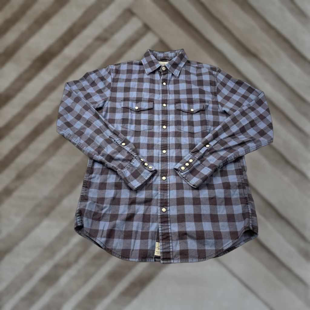 Ralph Lauren Denim & Supply Ralph Lauren Shirt Men Small Pearl Snap Plaid Cotton Western Cowboy Button-Up Long Sleeve Size US S / EU 44-46 / 1 - 1 Thumbnail