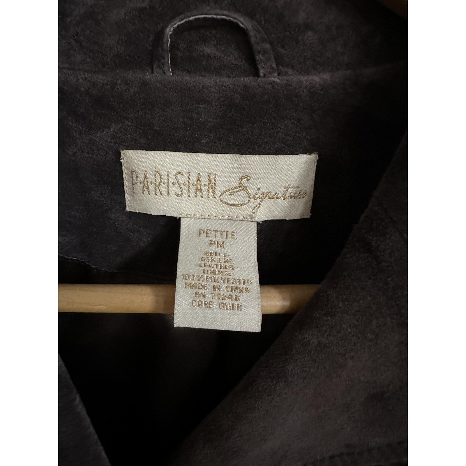 Vintage Parisian vintage Blazer Jacket Brown Leather Ruffle Peplum Size M / US 6-8 / IT 42-44 - 5 Thumbnail