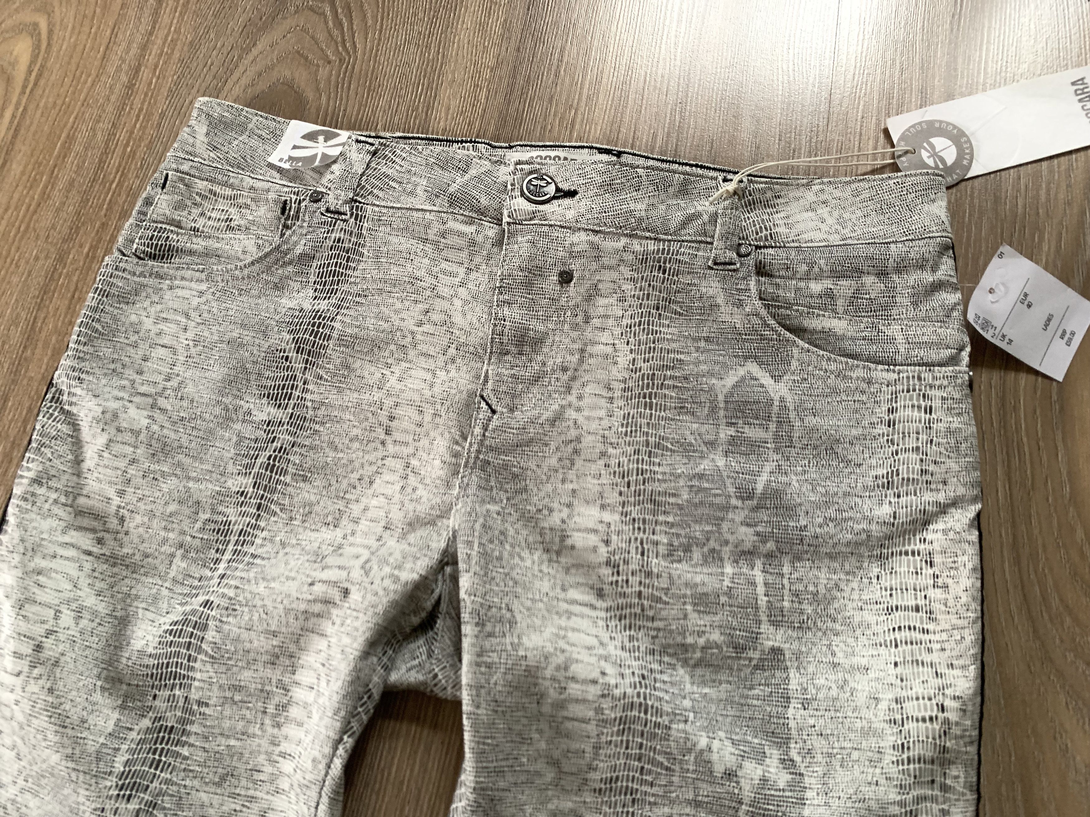 Denime × Designer Coccara Animal Print Jeans Piton Reptile Size 31" - 4 Thumbnail