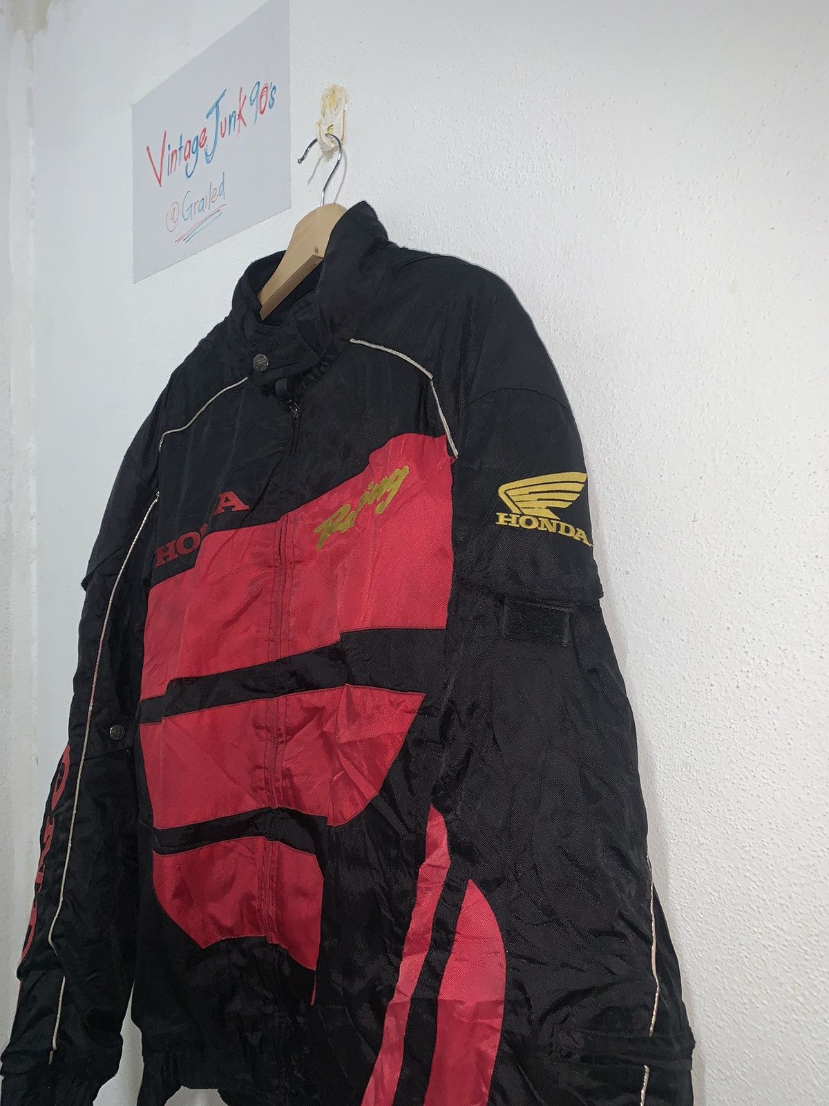 Honda × Japanese Brand × Vintage Vintage HONDA RACING RIDER JACKET Nylon Size US L / EU 52-54 / 3 - 3 Thumbnail