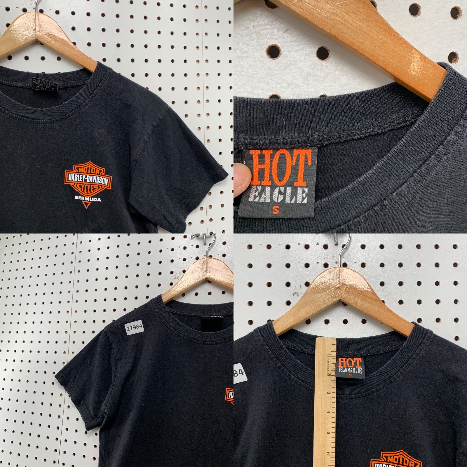 Harley Davidson VINTAGE Harley-Davidson Motorcycle Shirt Black Orange Womens Small 90s Size S / US 4 / IT 40 - 8 Thumbnail