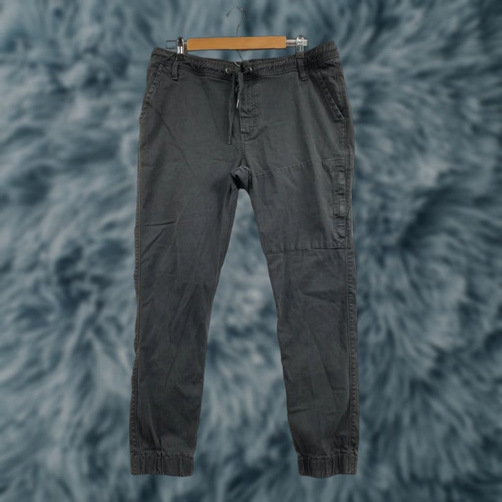 Vintage DU/ER Mens Pants Slim Fit 36 x 29 Cotton Twill Chino with Logo (Gray) Classic Tapered Flat Front Regular Size 36 Mens Size US 36 / EU 52 - 1 Thumbnail