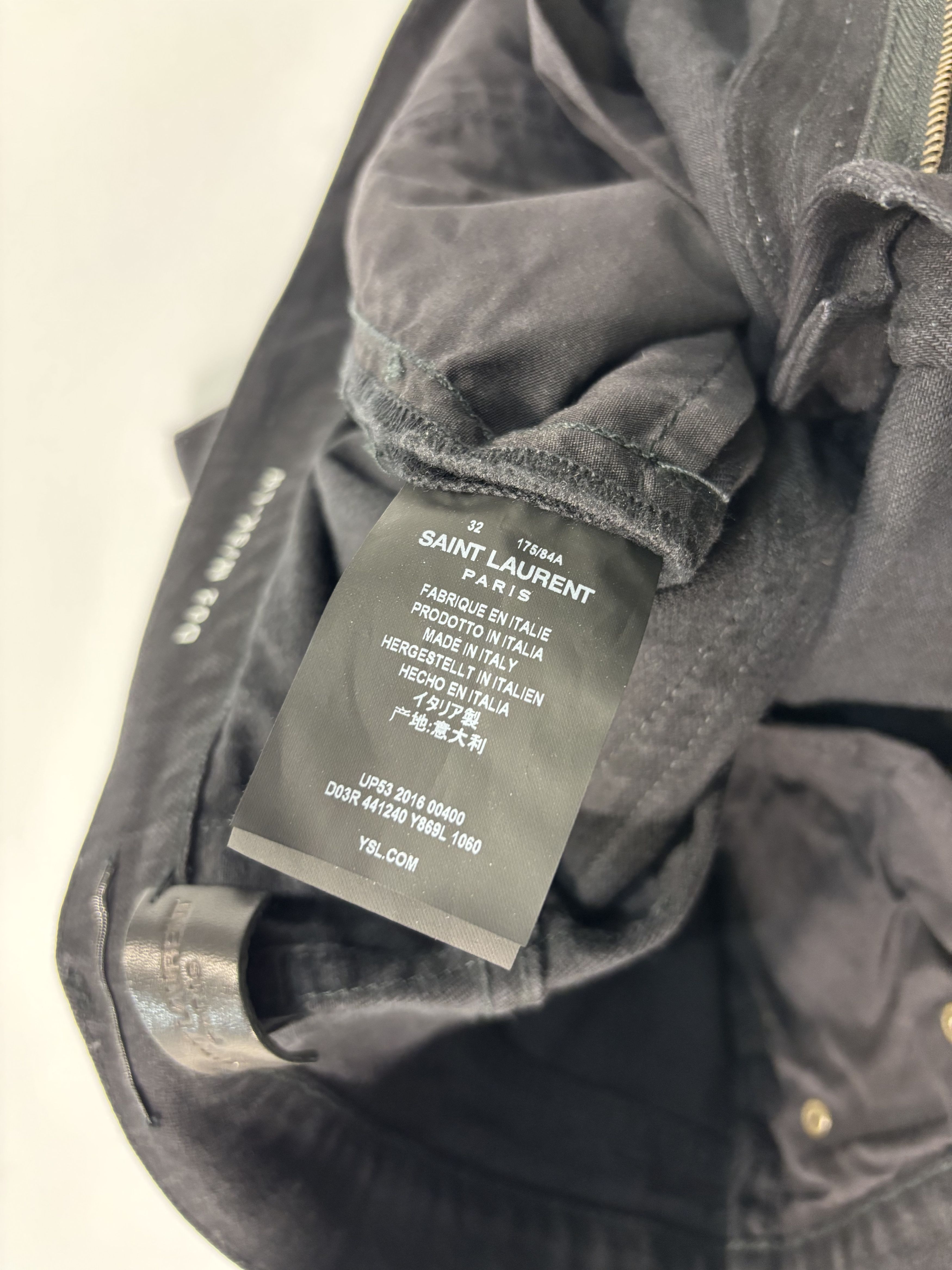 Saint Laurent Paris Saint Laurent Distressed Black Jeans Size US 32 / EU 48 - 3 Thumbnail