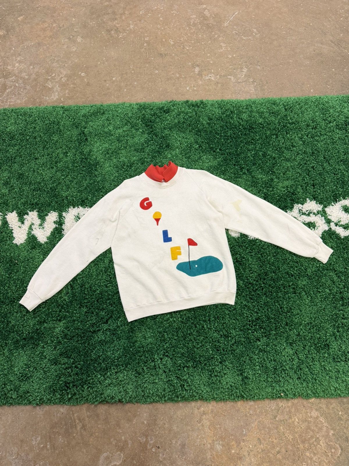Jerzees × Vintage Vintage Jerzees " GOLF " Embroidered Patch Sweatshirt Large Size US L / EU 52-54 / 3 - 2 Thumbnail