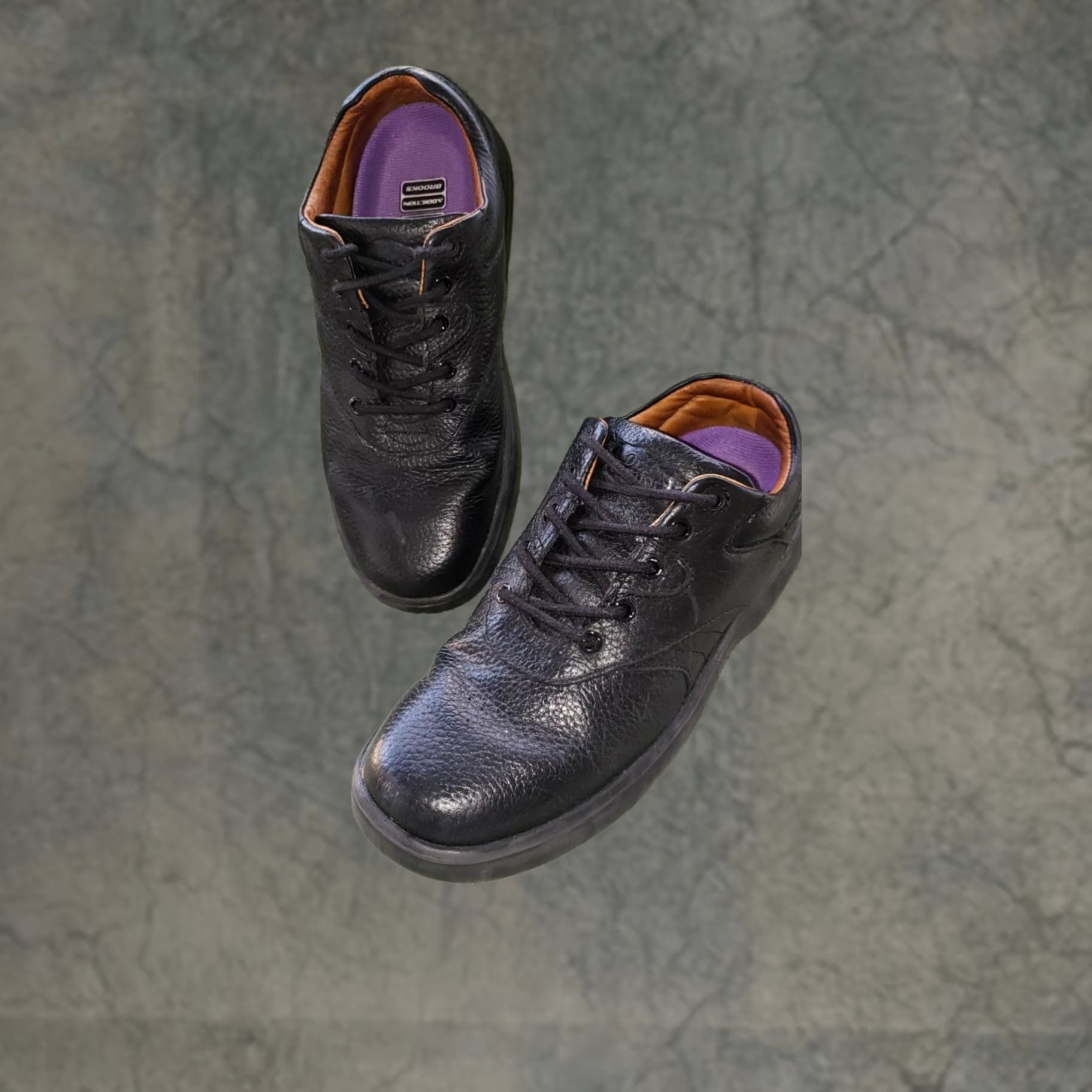 Vintage Dr. Comfort Womens Lace Up Sz 8M Black All Leather Aftermarket Insoles Orthotic Casual Shoes Size ONE SIZE - 1 Thumbnail