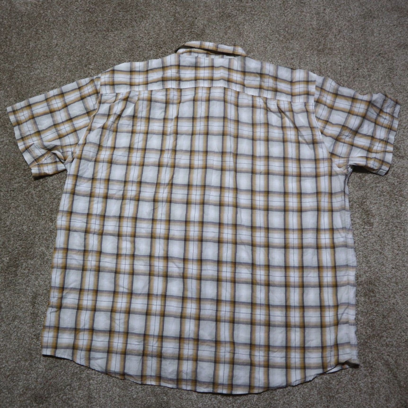 Vintage C.E. Schmidt Shirt Button-Up Short Sleeve Plaid Brown 2X Big & Tall Men’s Size 2X Workwear Shirt Size US XXL / EU 58 / 5 - 7 Thumbnail