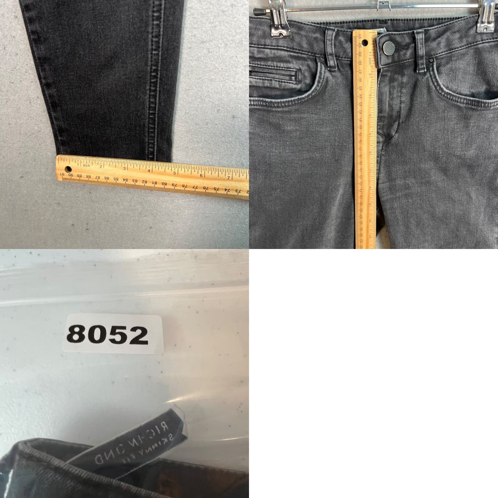 Jigsaw Jigsaw Jeans Skinny Womens Black Denim 26 x 30 Richmond Jigsaw Skinny Fit Black Jeans for Women 26 Size 26" / US 2 / IT 38 - 8 Thumbnail
