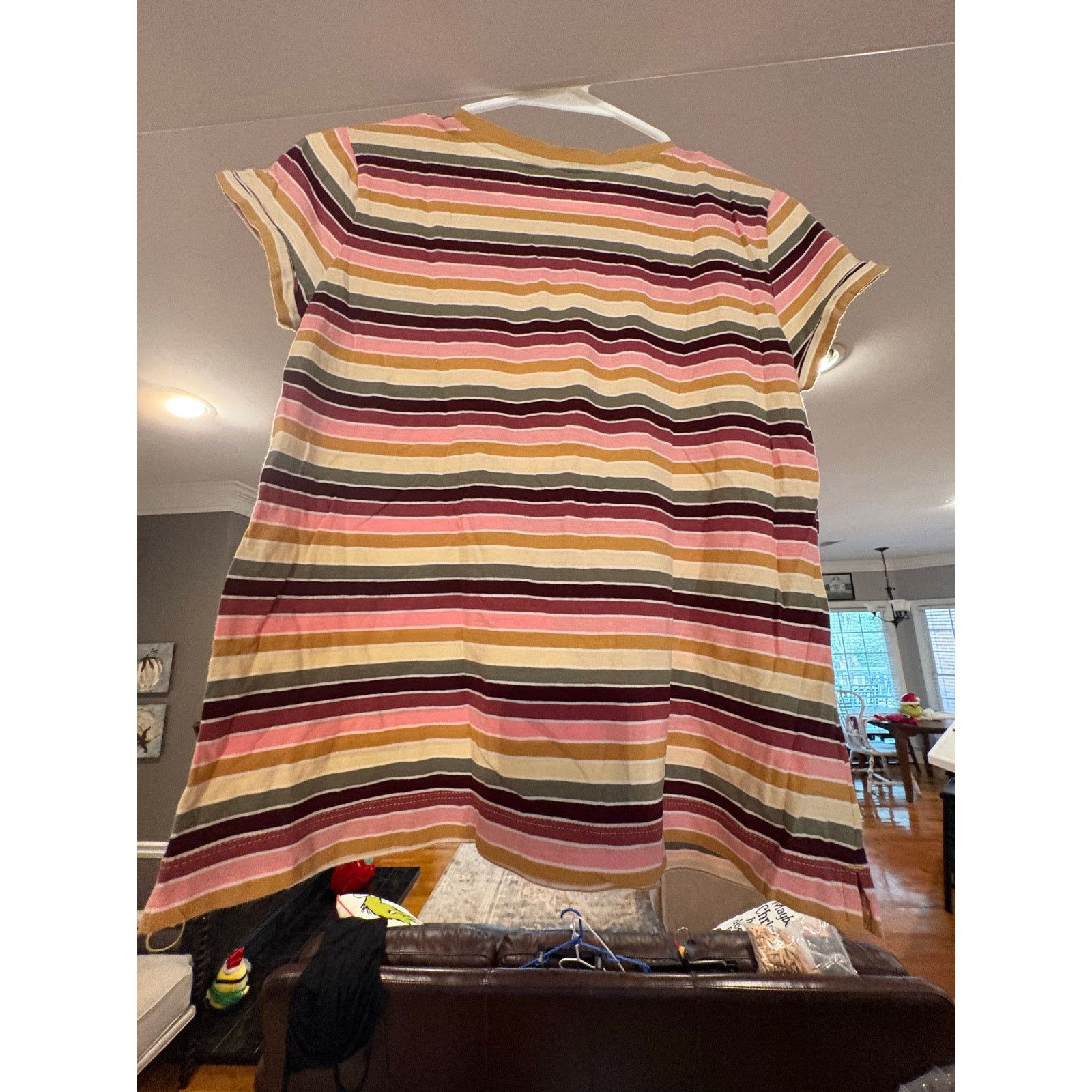 Loft LOFT Vintage Soft Striped Tunic Top Small Pink Mustard Green Size S / US 4 / IT 40 - 4 Thumbnail