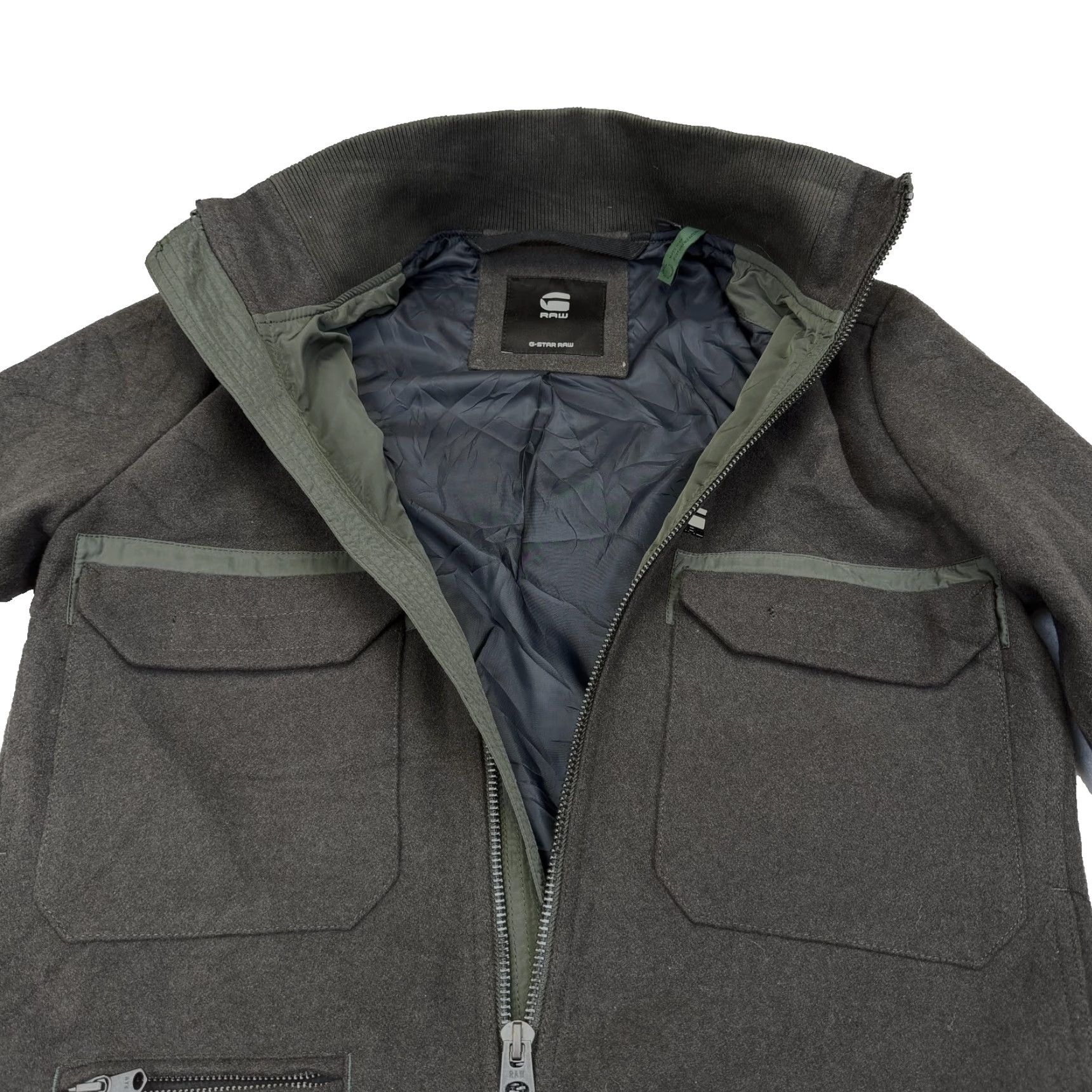 Vintage G-Star RAW Jacket Mens M Gray XPO Wool Military Full Zip Lined Insulated Size US M / EU 48-50 / 2 - 7 Thumbnail