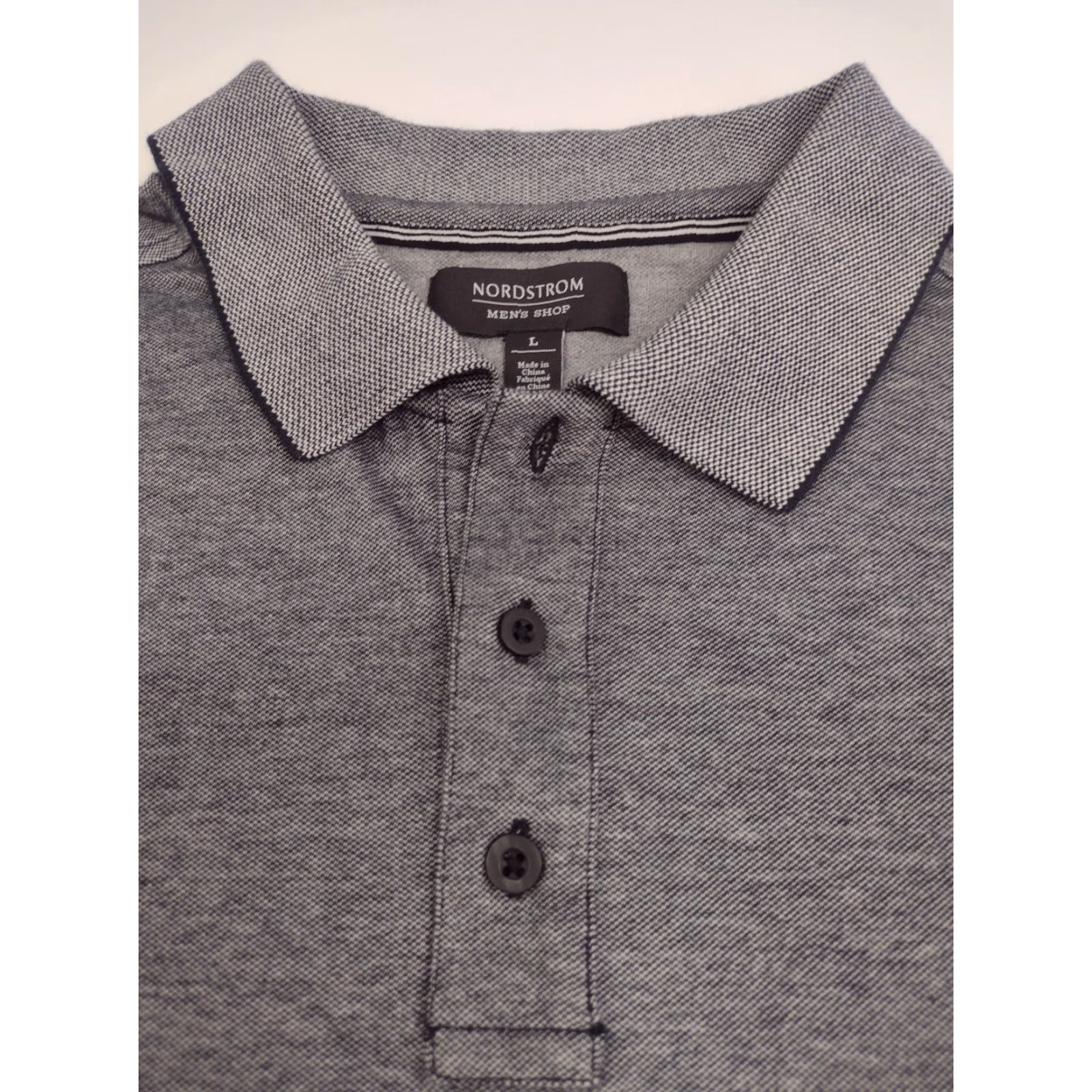 Nordstrom Nordstrom Men's Shop Classics Dark Gray Short Sleeve Polo Shirt Size L #1737 Golf Activewear Casual Workwear Men Regular Short Sleeve Polo NWOT Size US L / EU 52-54 / 3 - 3 Thumbnail