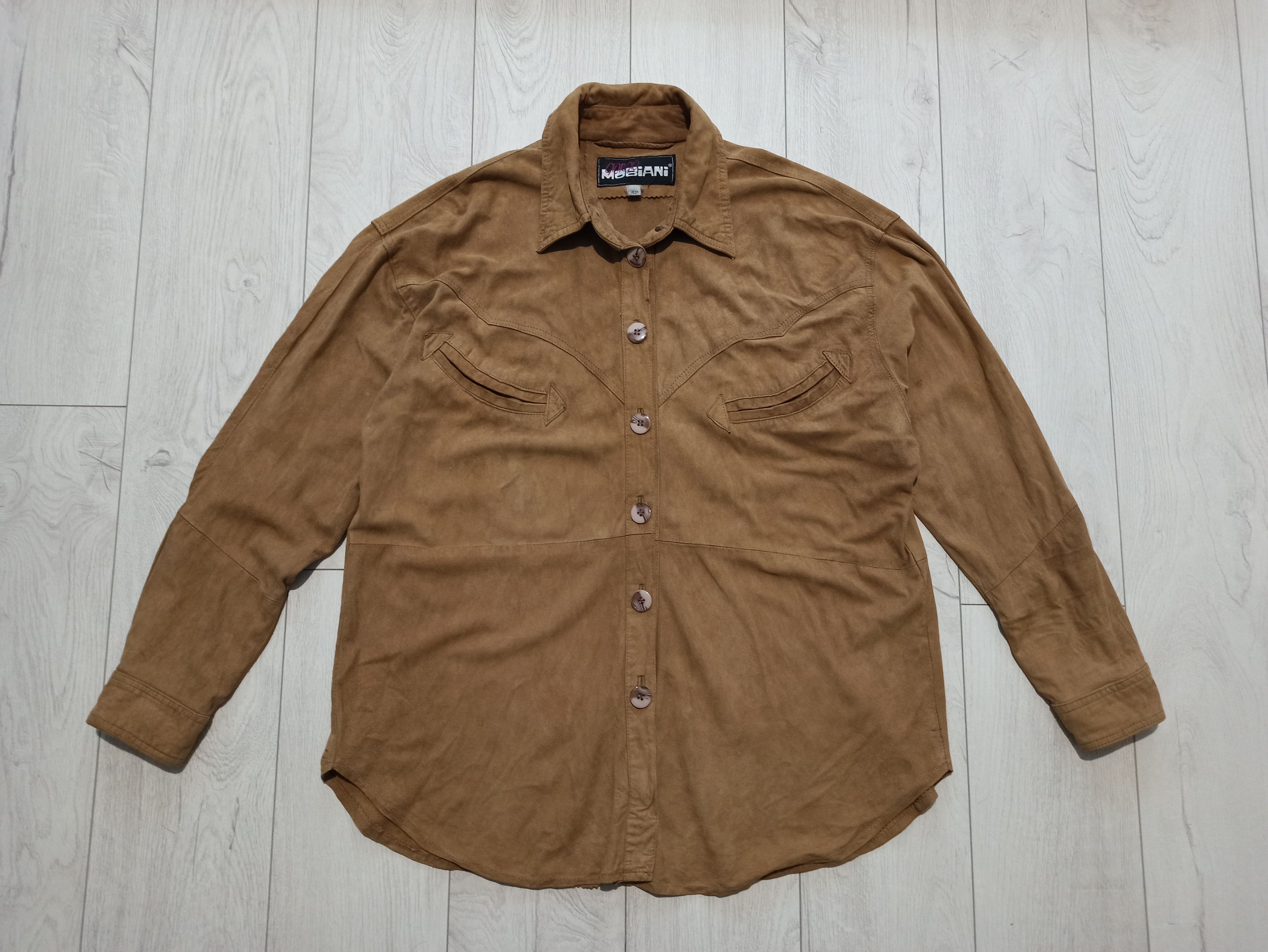 Other Vintage Giorgio Mobiani Suede Overshirt Size L / US 10 / IT 46 - 1 Thumbnail