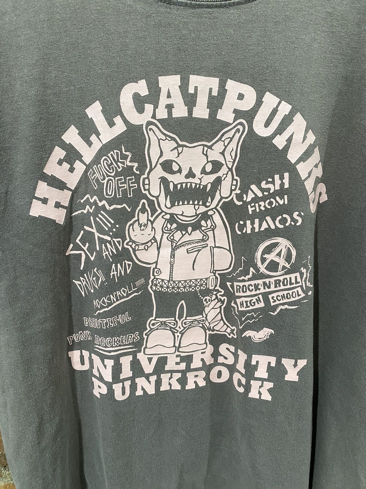20471120 × Hysteric Glamour × Japanese Brand 1990s Hell cat punk Japan School of rock and punk tee Size S / US 4 / IT 40 - 4 Thumbnail